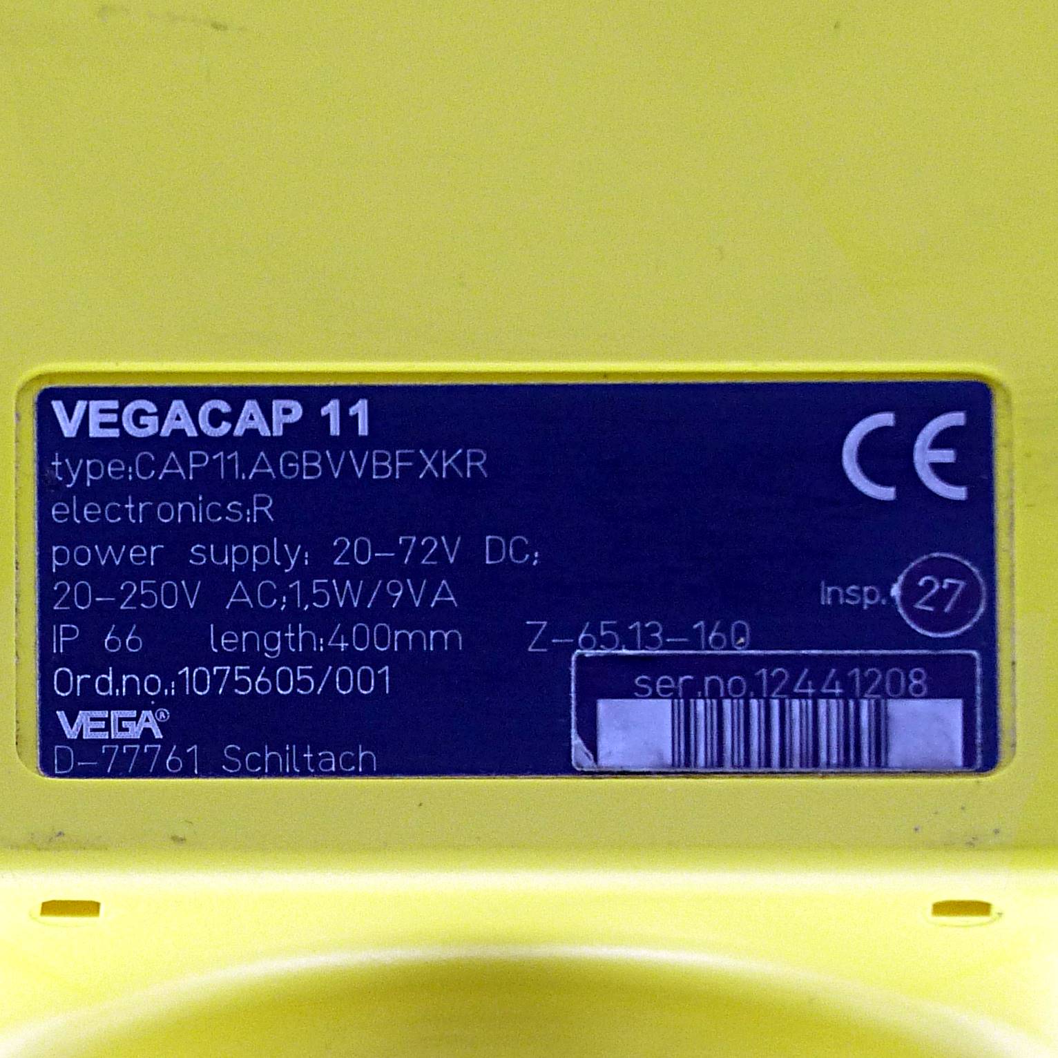 VEGA Rod Electrode VEGACAP 11 