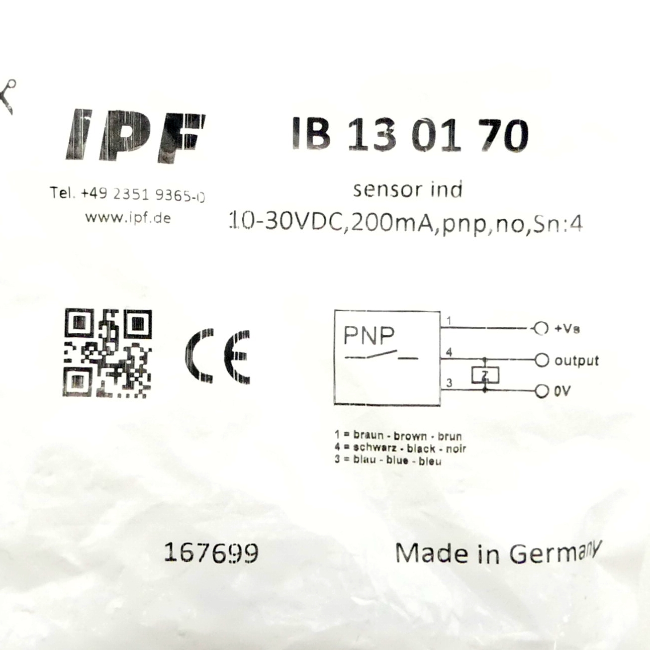 Induktiver Senosor IB 13 01 70 