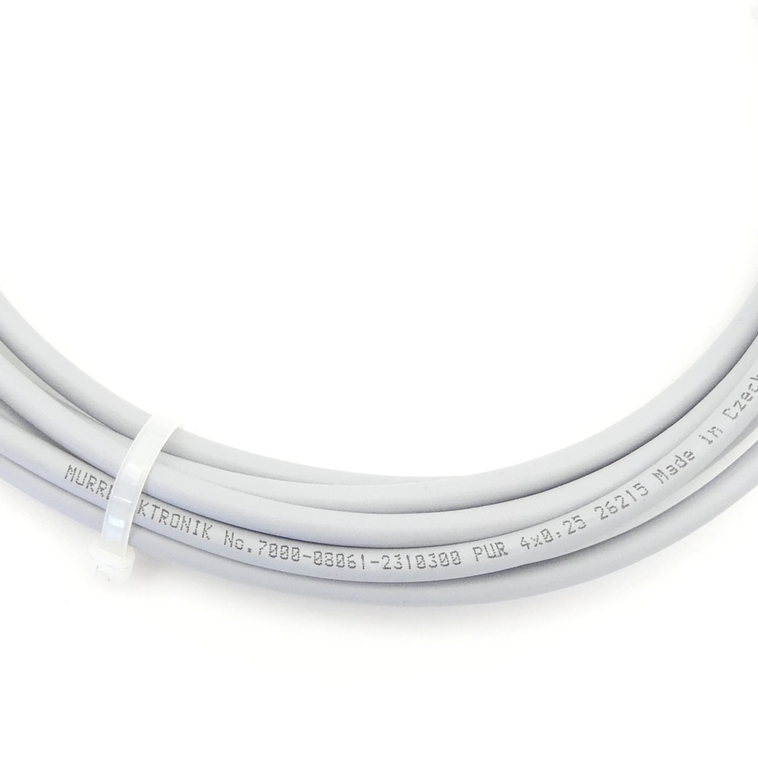 M8 female 0° A-cod. with cable