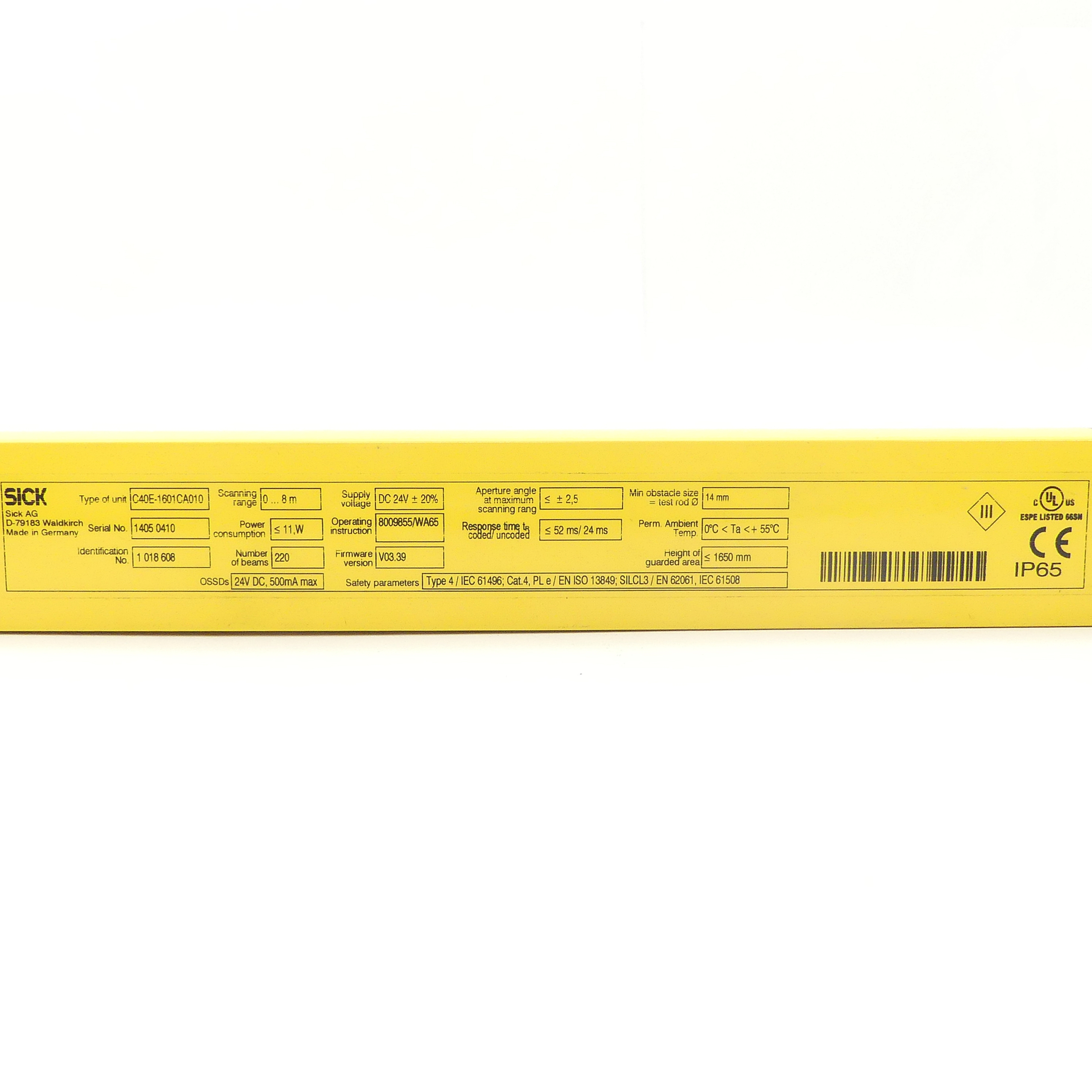 Safety light curtain C40E-1601CA010 