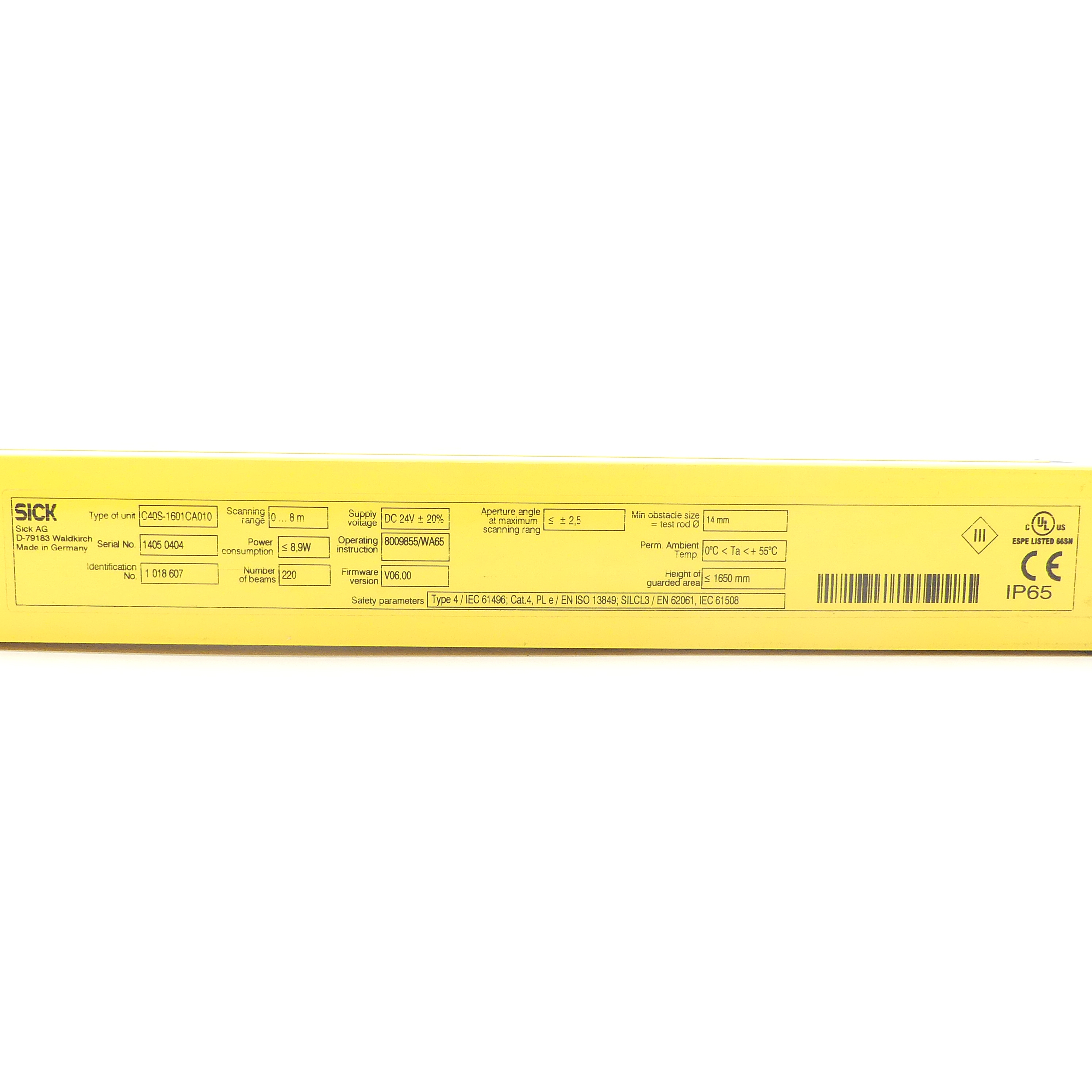 Safety light curtain C40S-1601CA010 