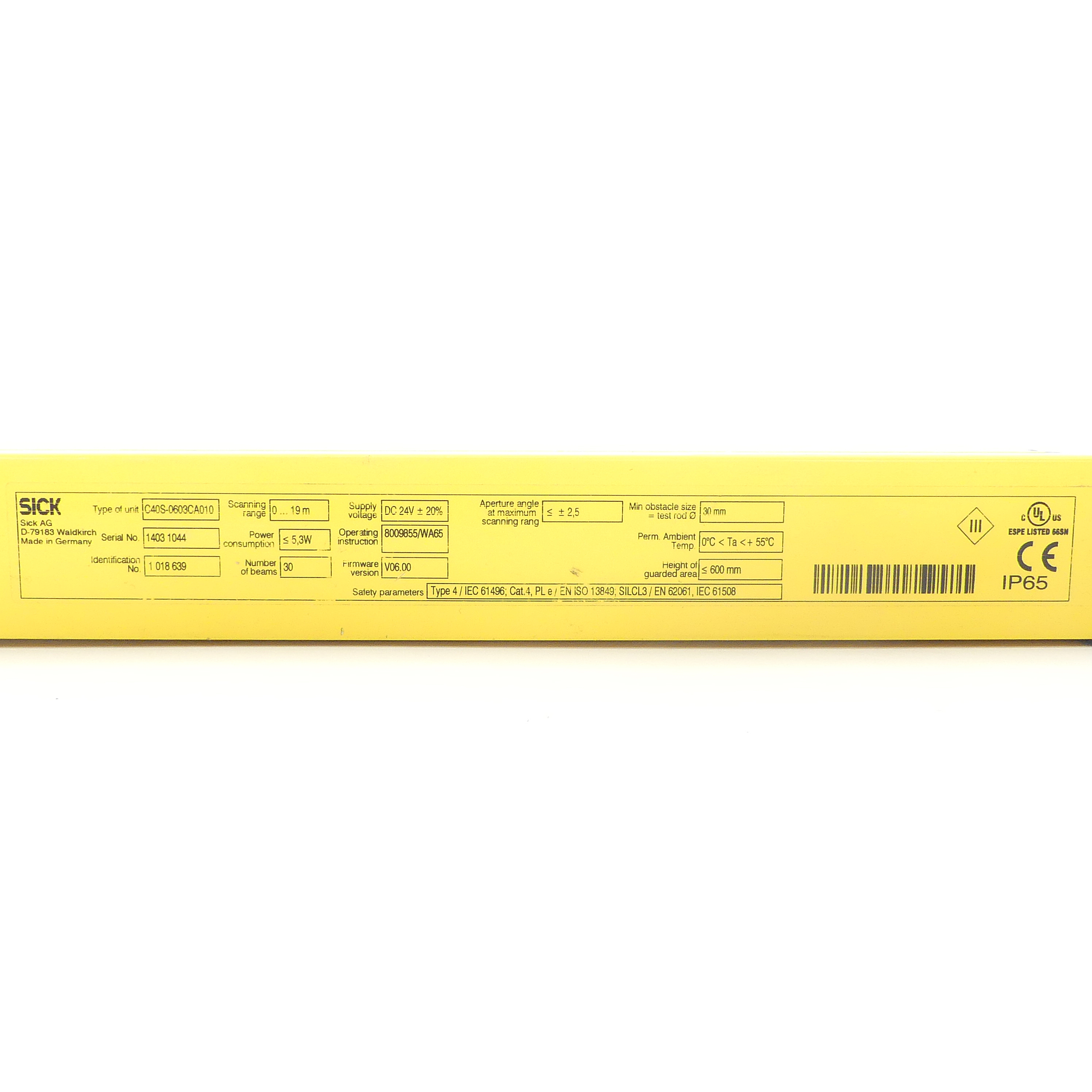 Sicherheitslichtvorhang C40S-0603CA010