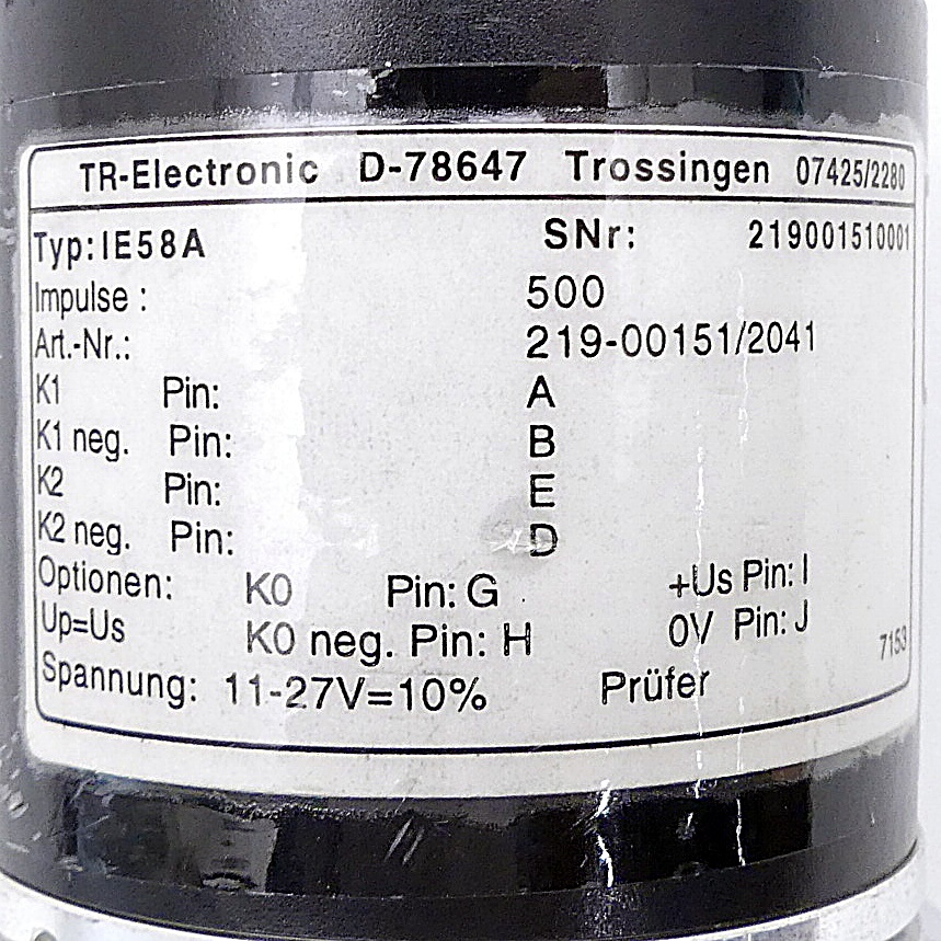 Incremental rotary encoder IE58A 