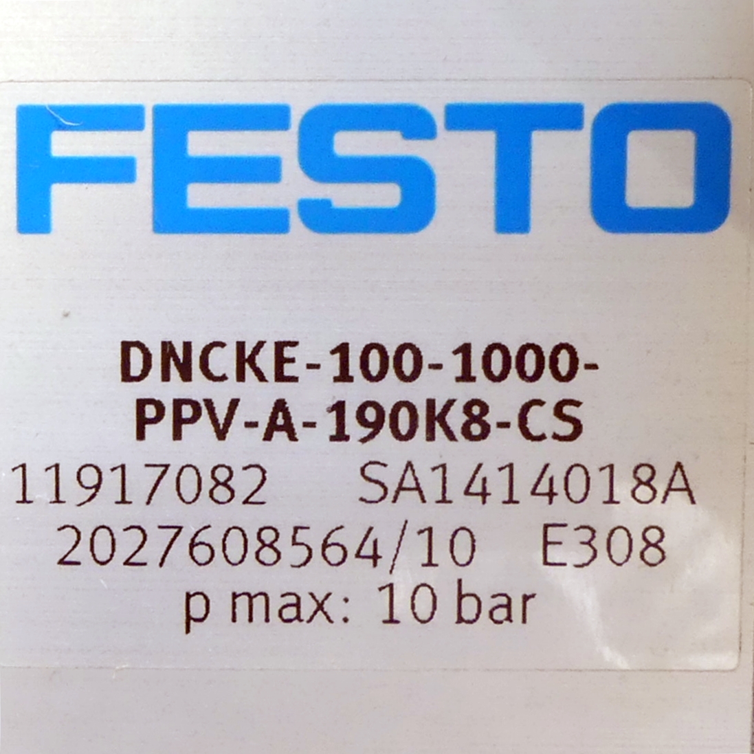 Zylinder mit Haltebremse DNCKE-100-1000-PPV-A-190K8-CS 