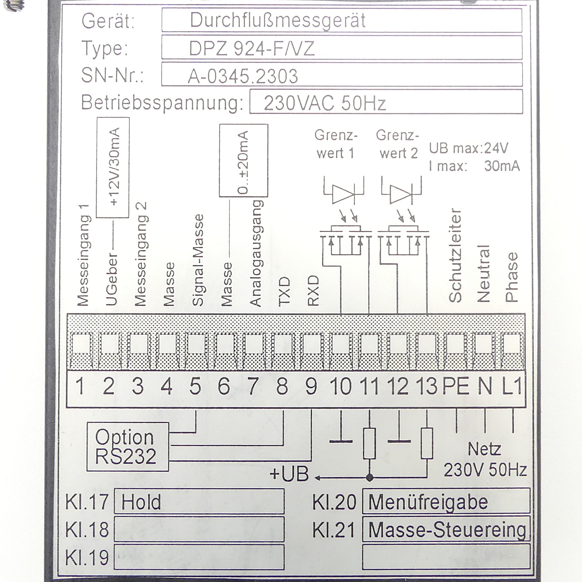 Durchflussmessgerät 