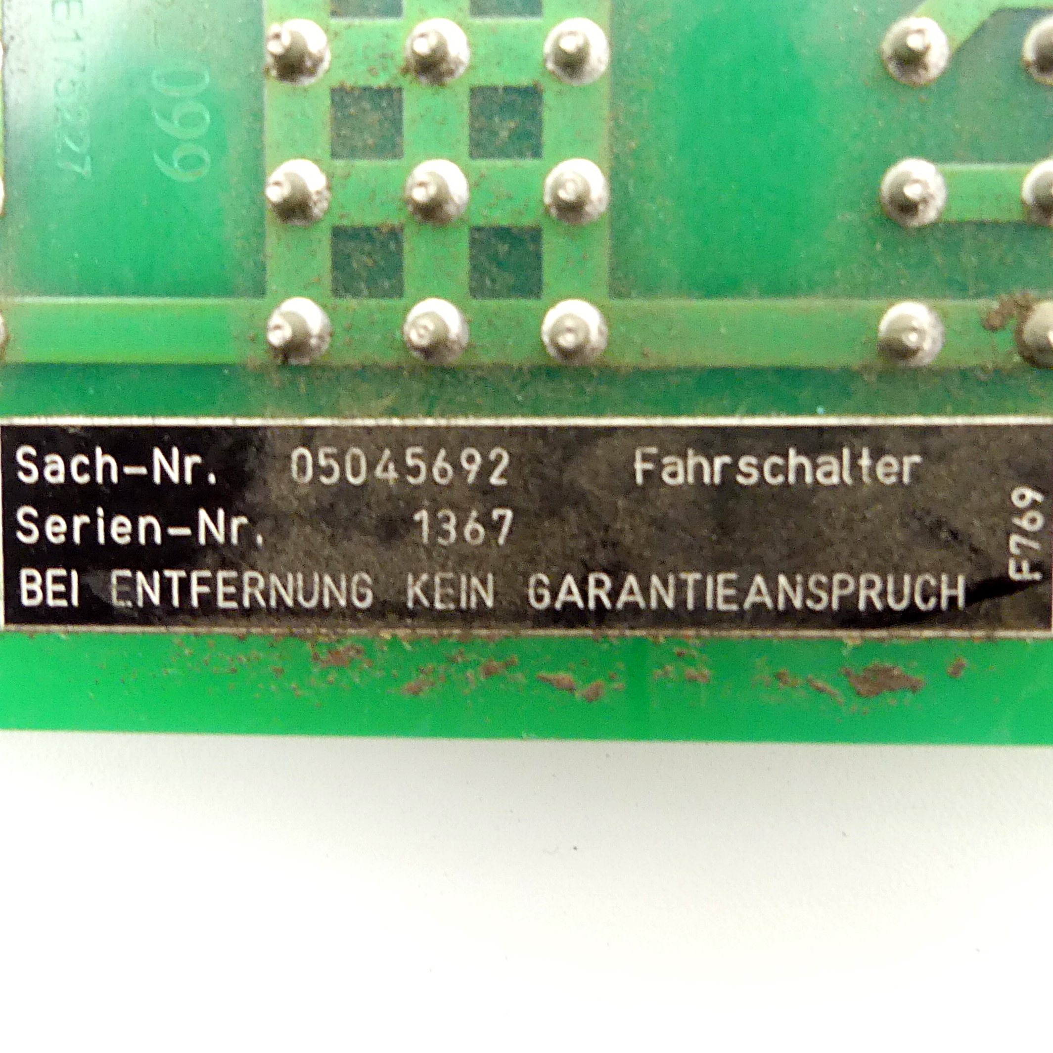 Fahrschalter Platine