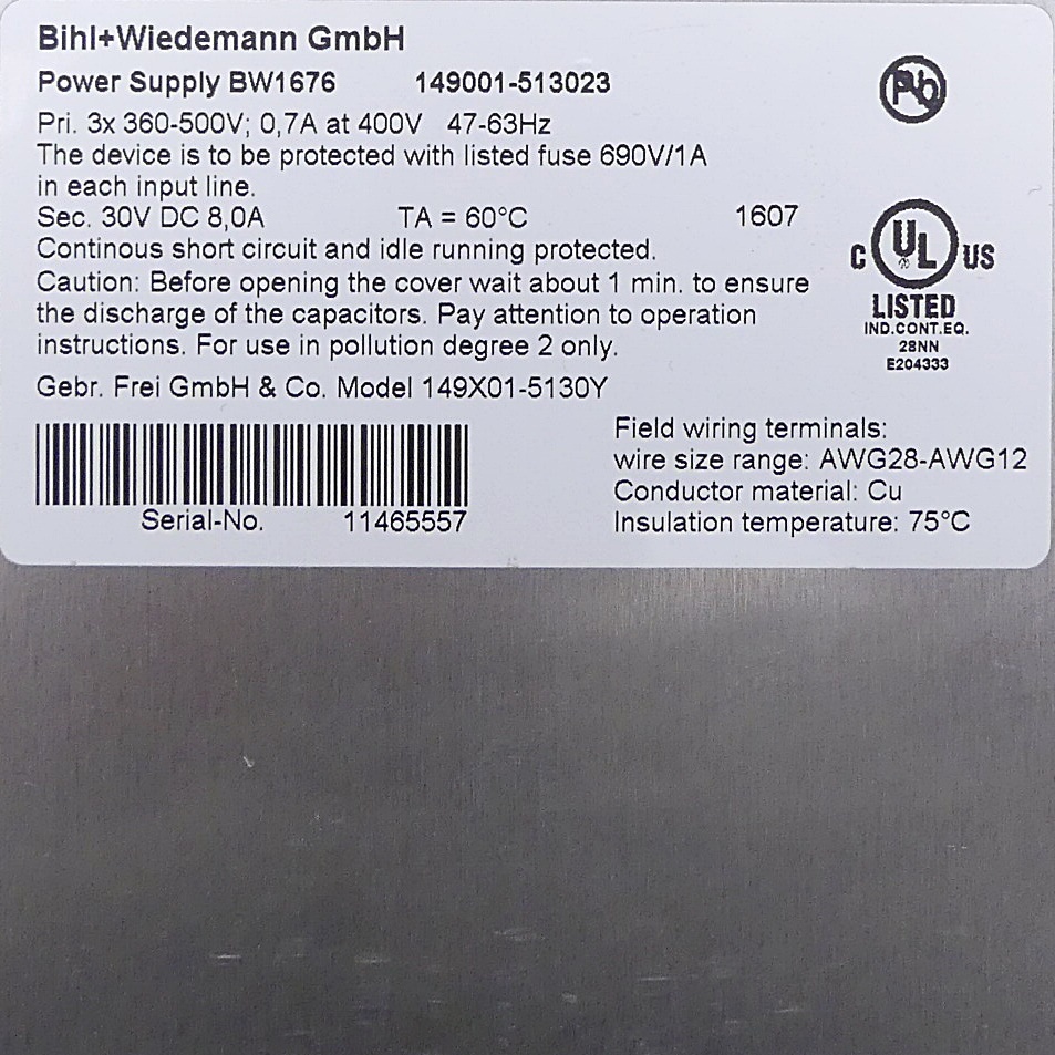 Power Supply BW1676 