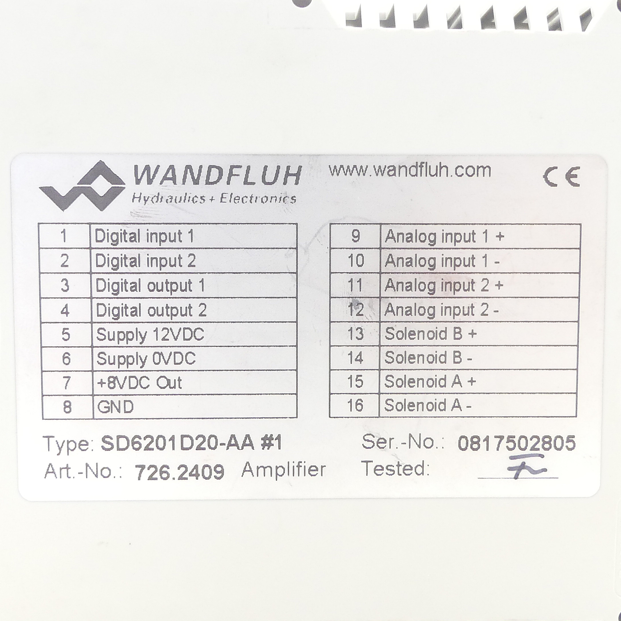 Digital amplifier module SD6201 D20-AA 