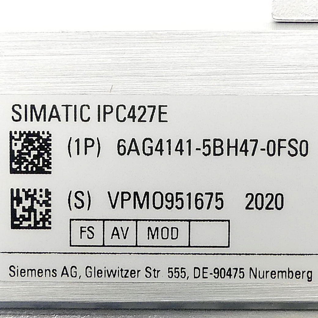 SIMATIC IPC427E Microbox PC