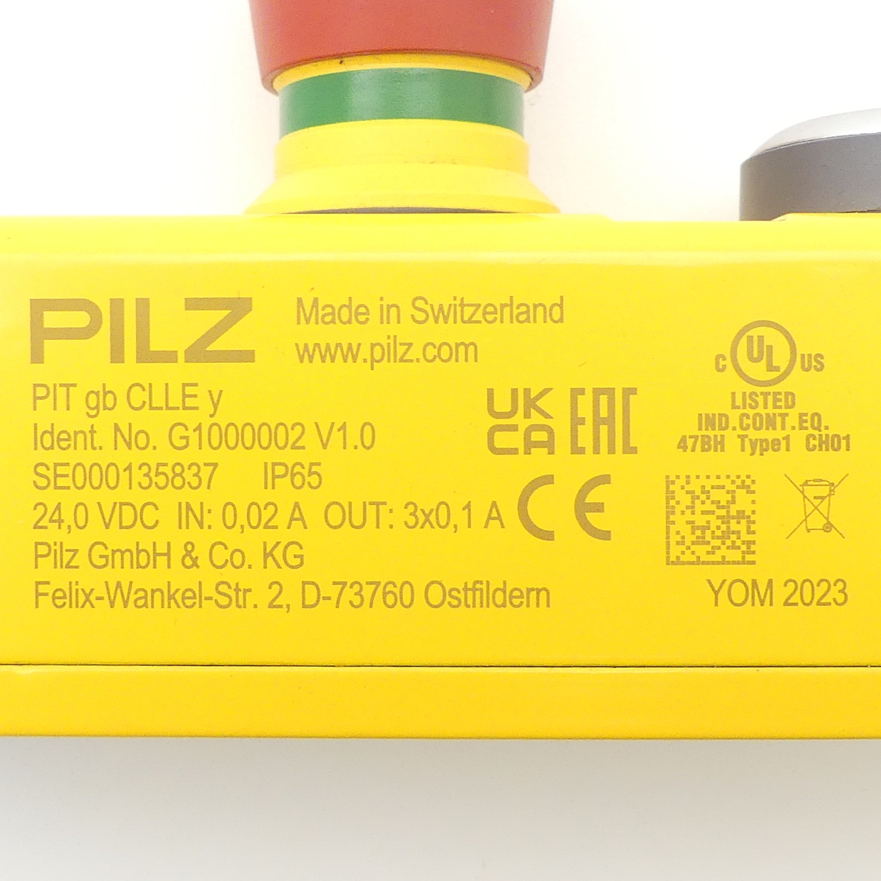 Pushbutton unit PIT gb CLLE y