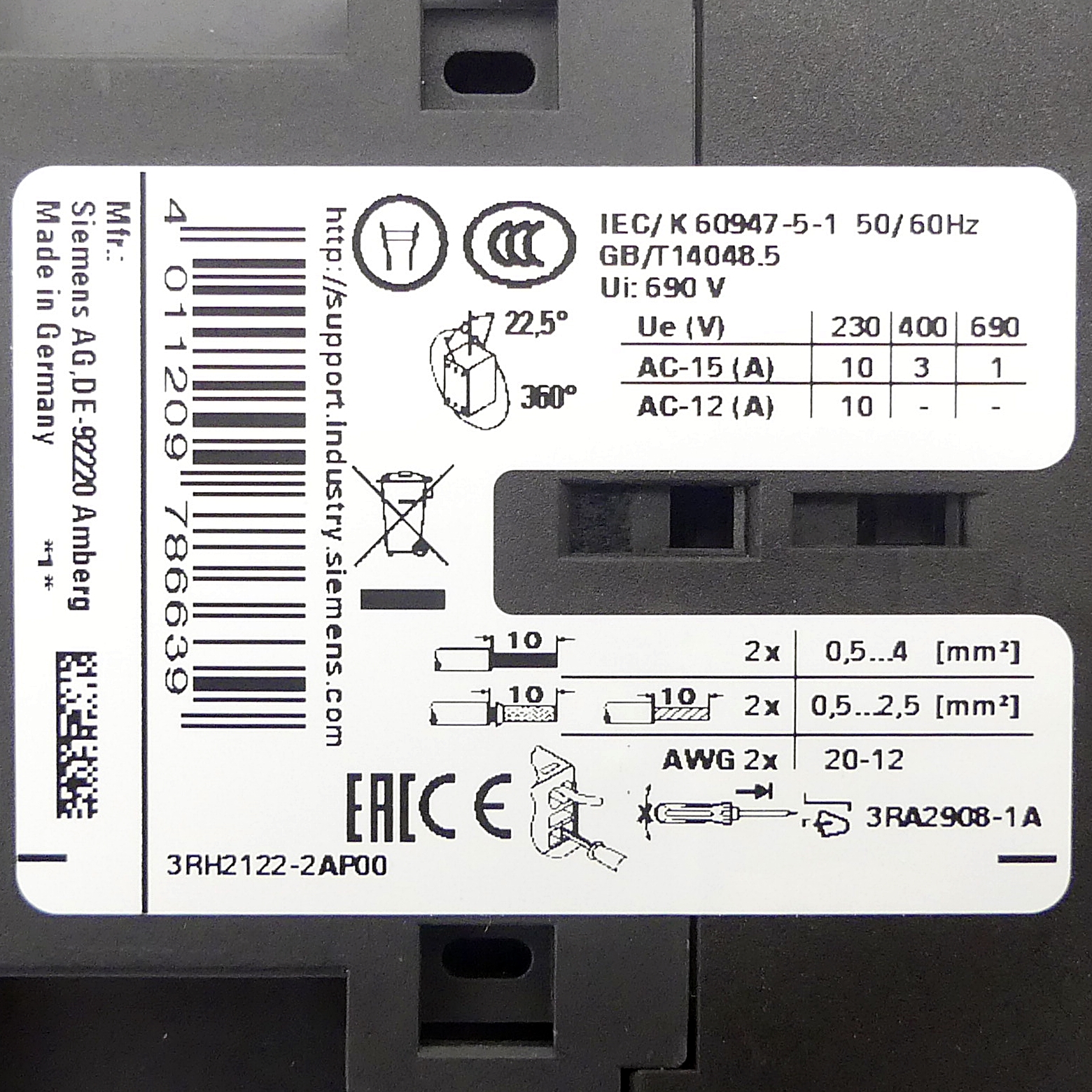 Auxiliary contactor 
