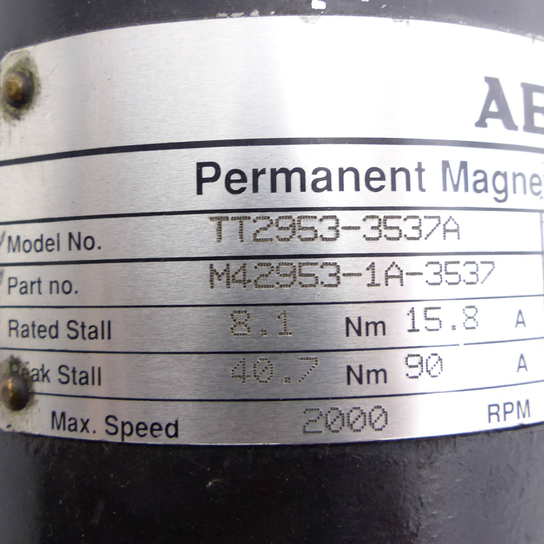 Permanent Magnet DC Servo Motor 