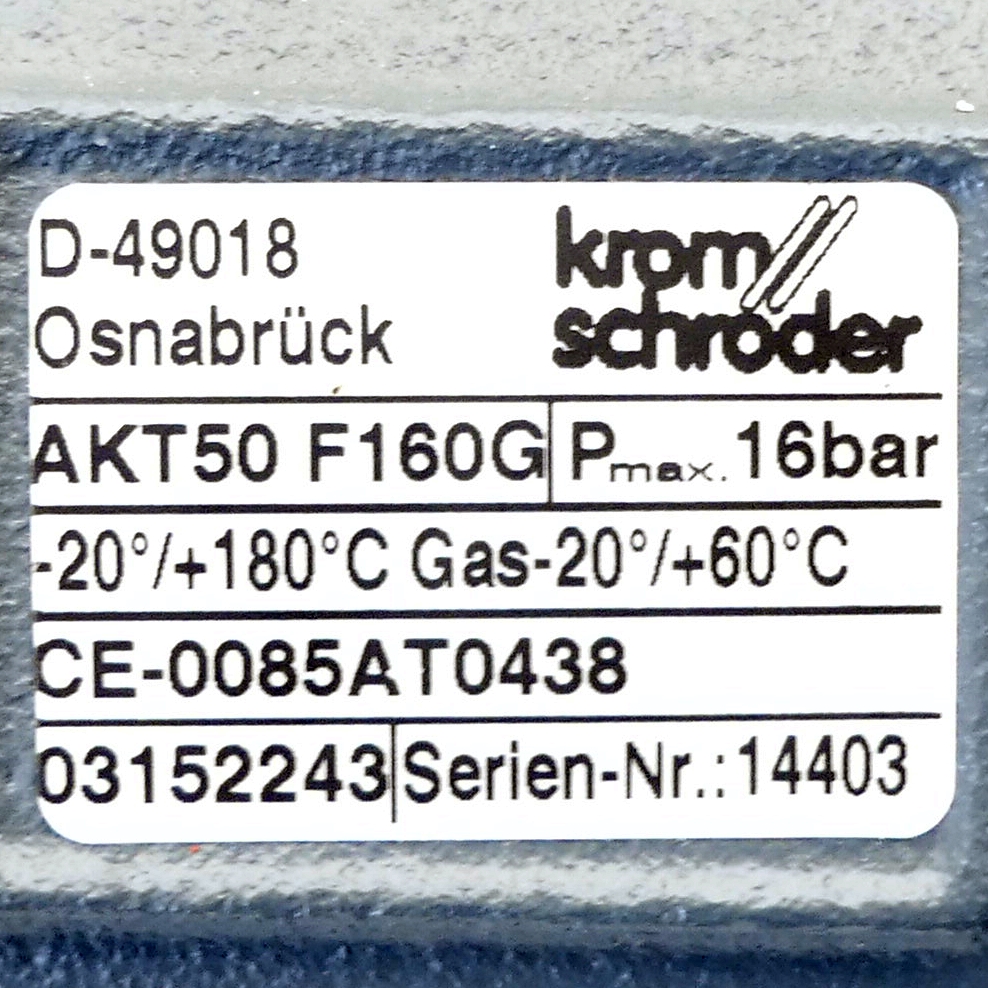 Ball valve AKT50 F160G 