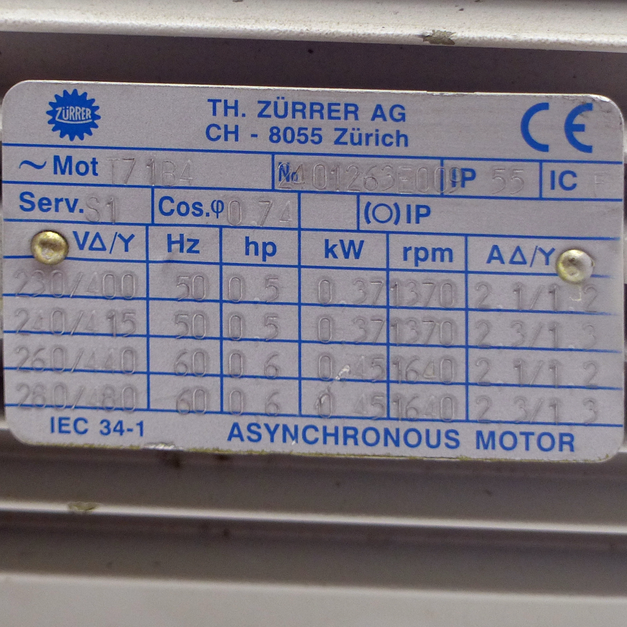 Getriebemotor T71B4 