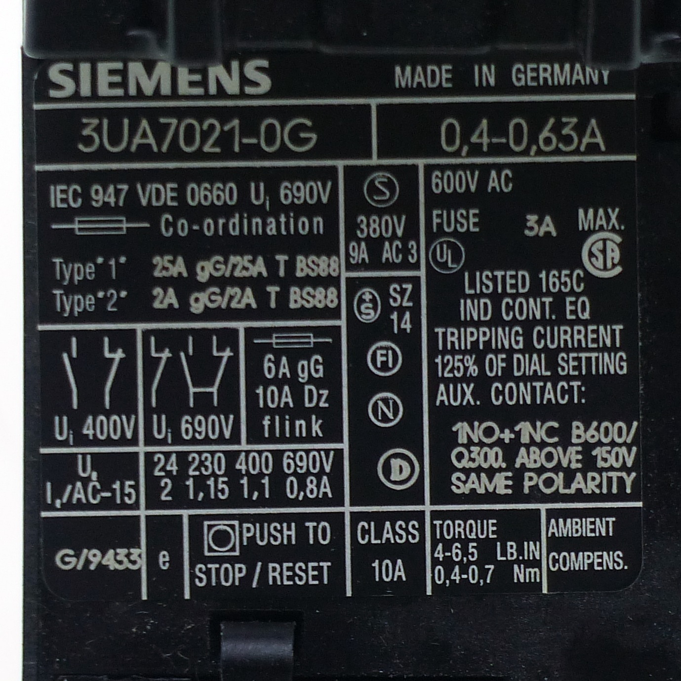 Overload Relay 