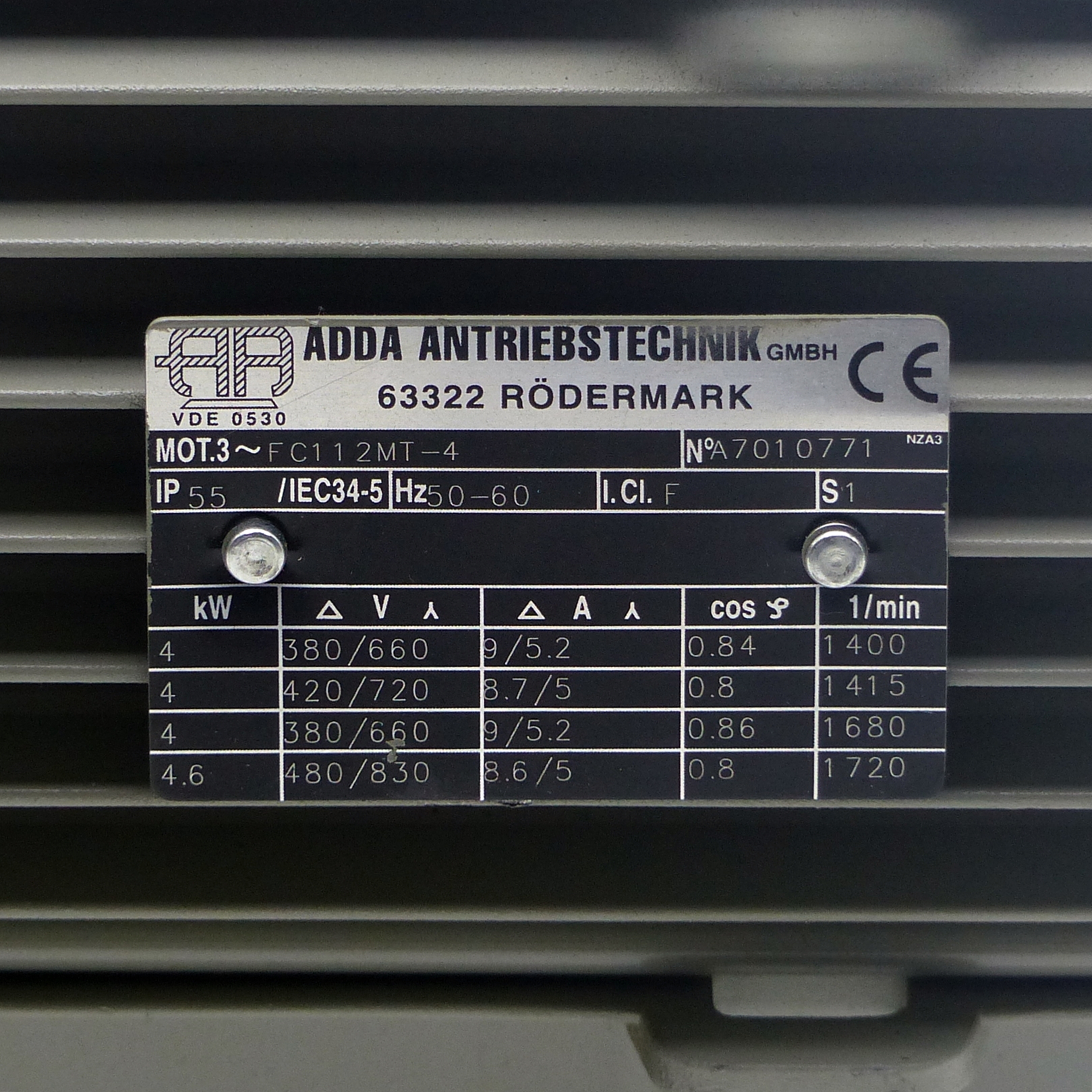 Drehstrommotor F C1 1 2MT-4 