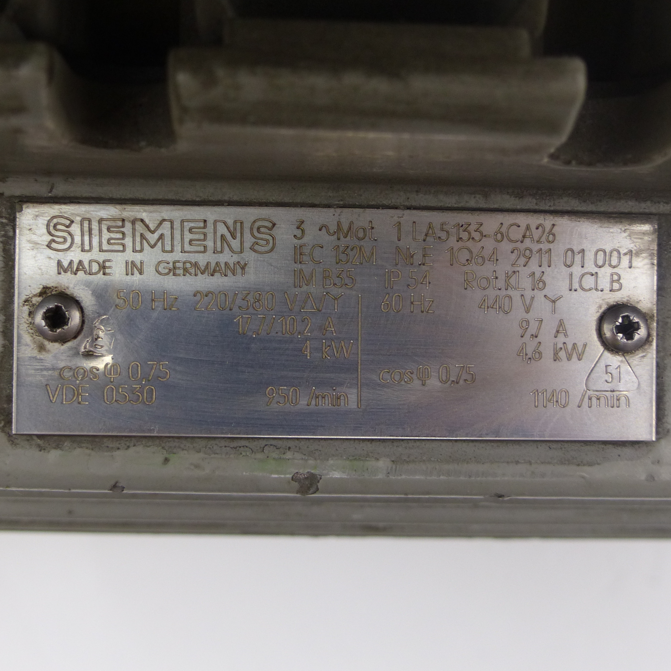 Three-phase Motor 1 LA5133-6CA26 