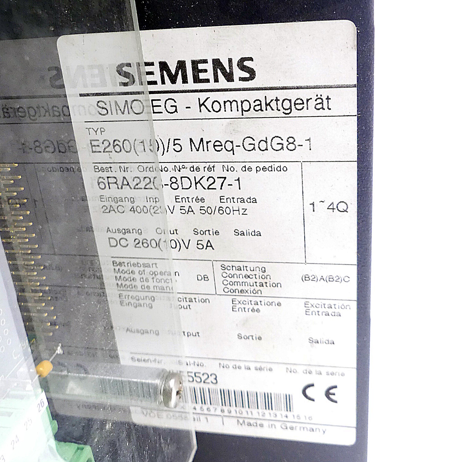 SIMOREG Converter E260