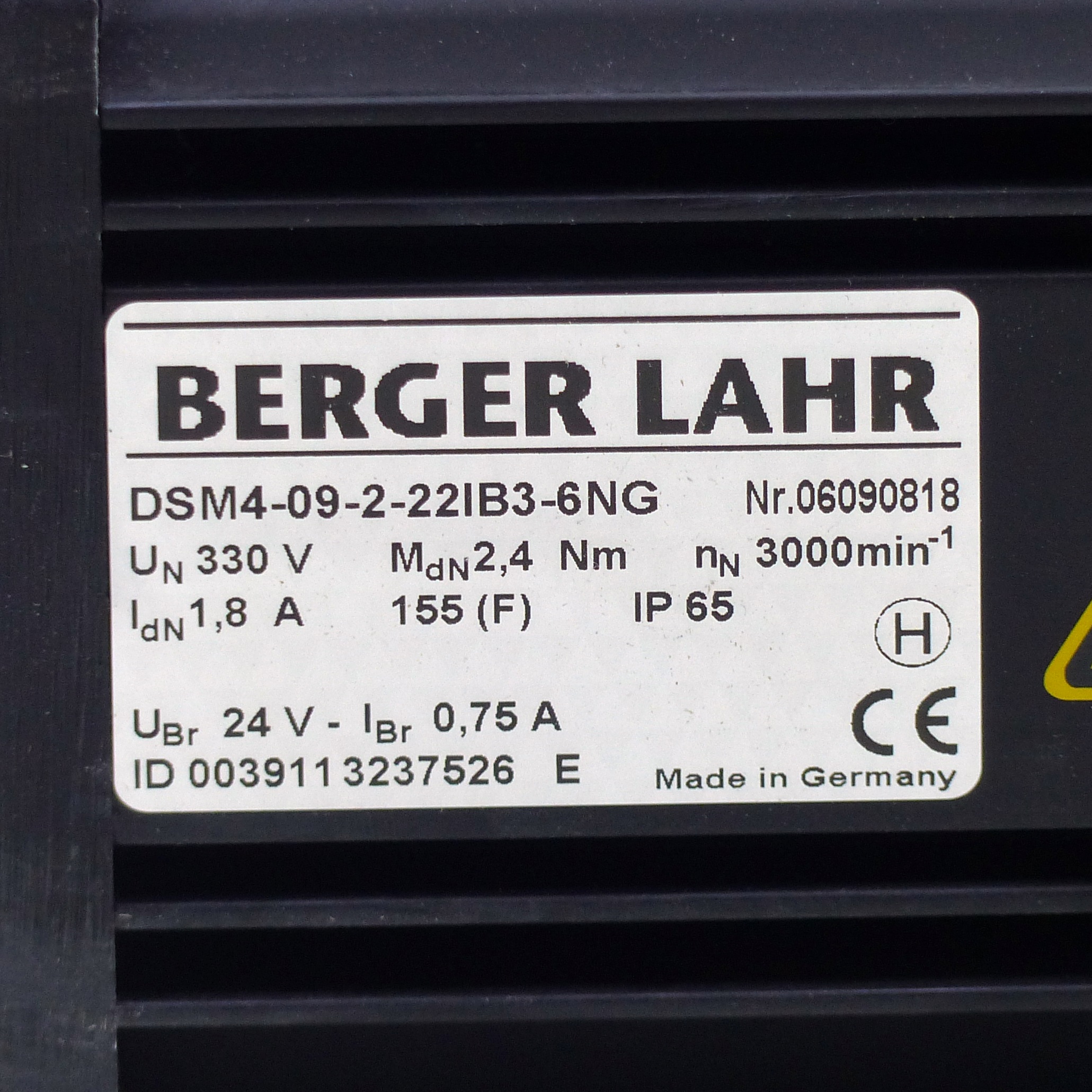 AC-Servomotor mit Bremse DSM4-09-2-22IB3-6NG-330V-NTC 