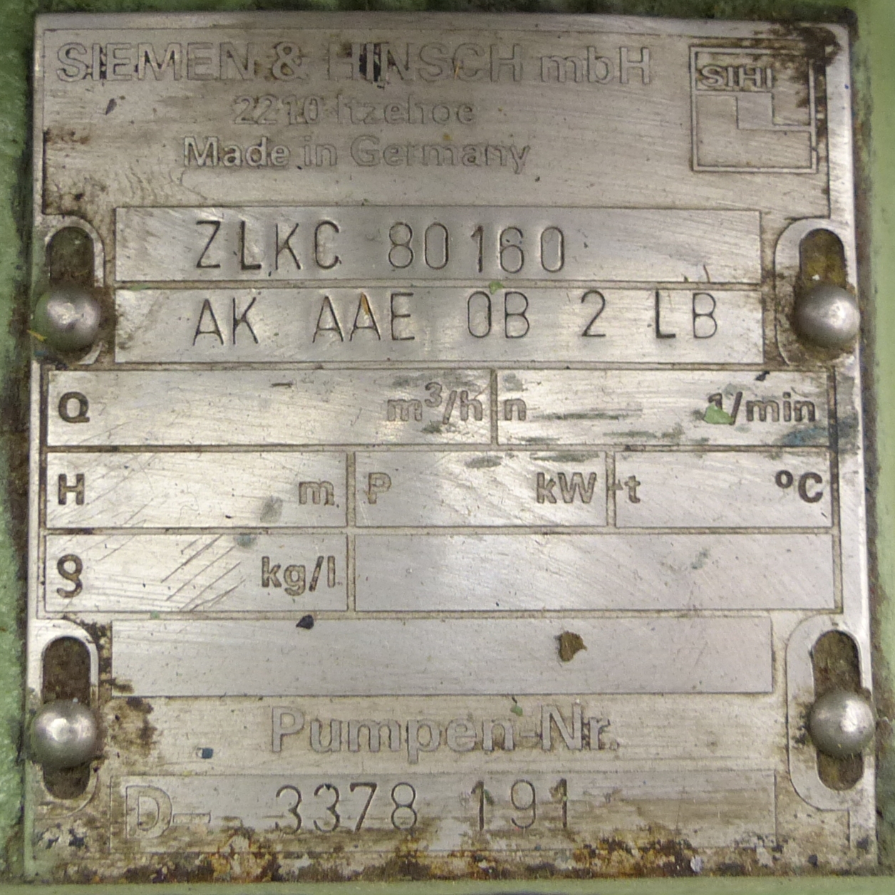 Spiralgehäusepumpe ZLKC 80160 