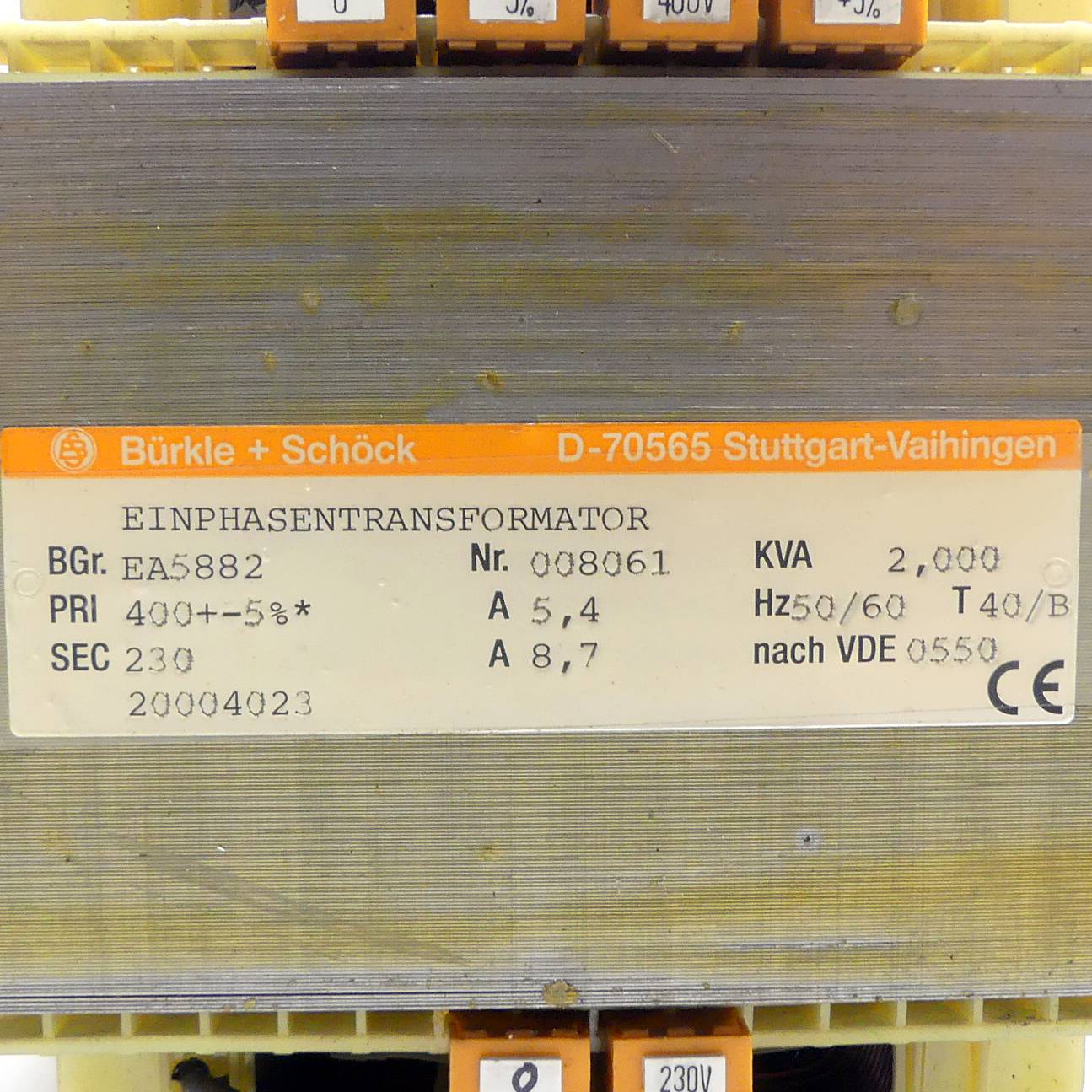 Single-phase transformer 