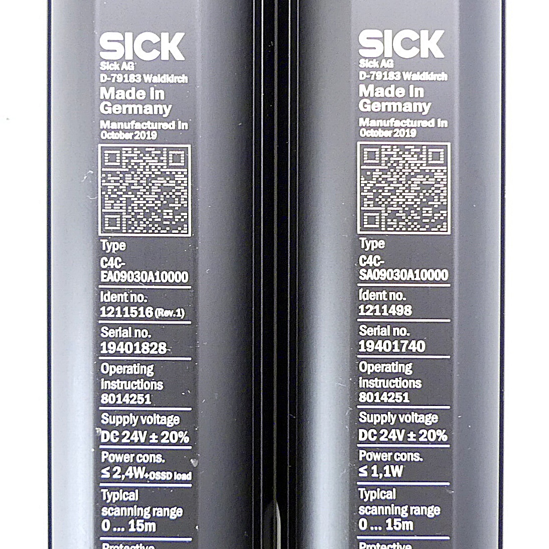 Sicherheits-Lichtvorhang C4C-EA09030A10000 + C4C-SA09030A10000 Neu