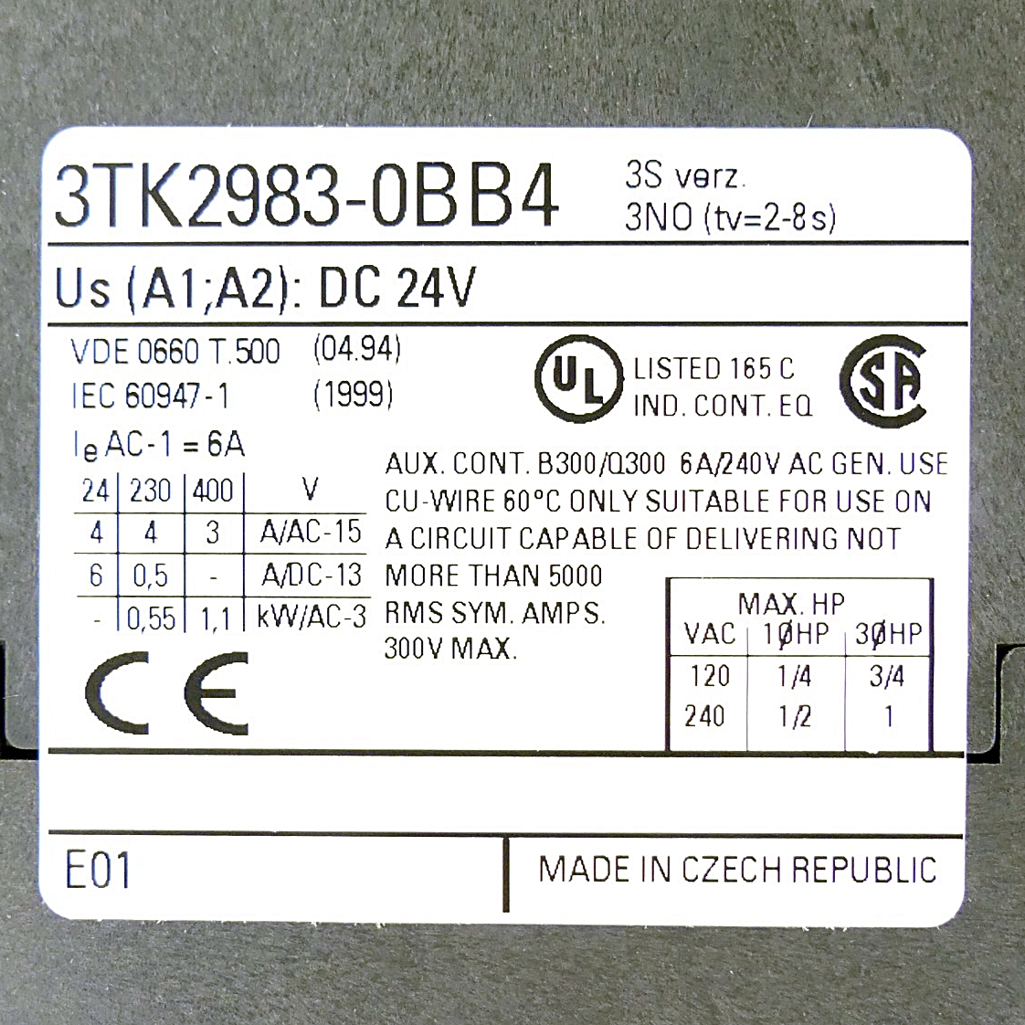 Verzögerungsbaustein 3TK2983-0BB4 