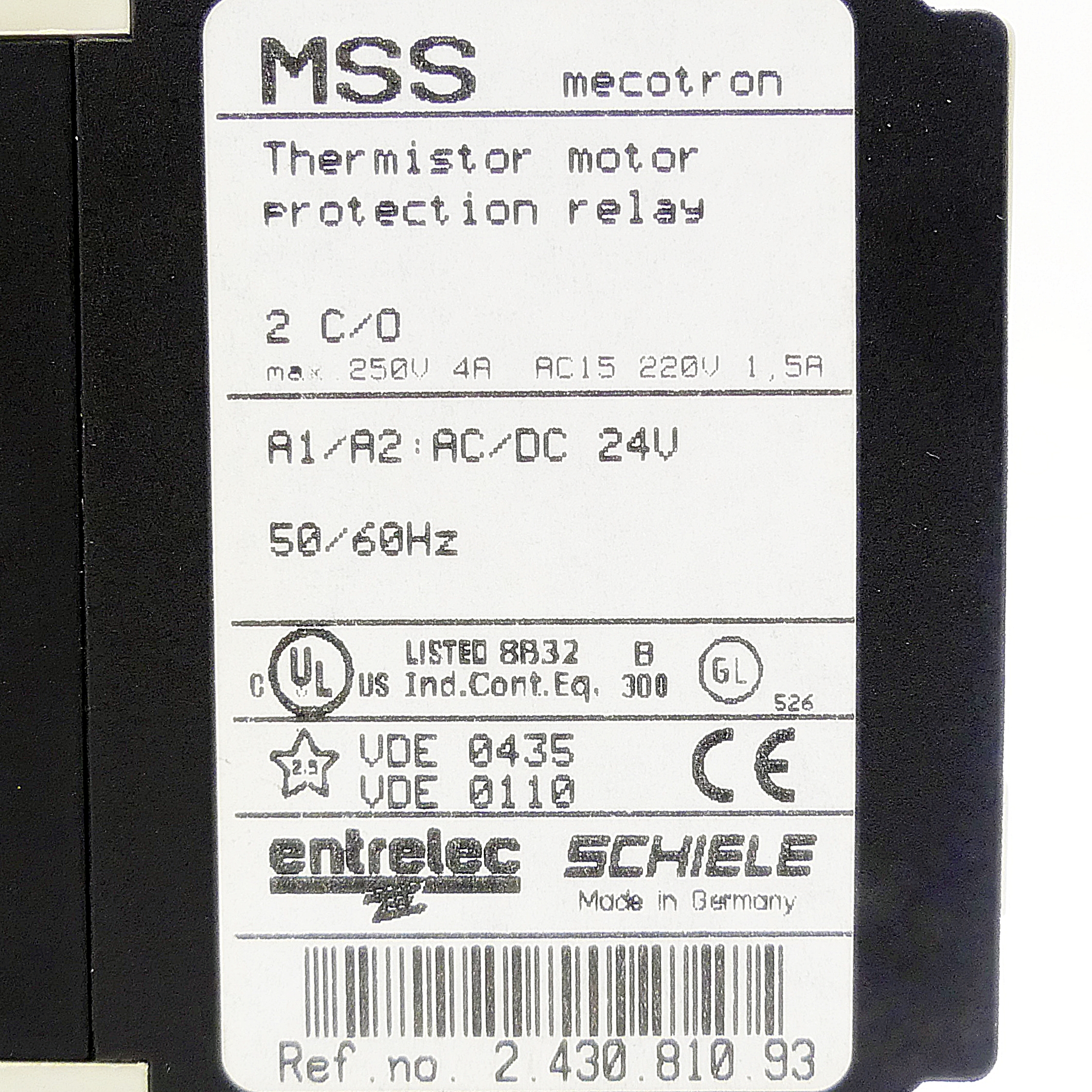 Motor protection relay MSS mecotron 