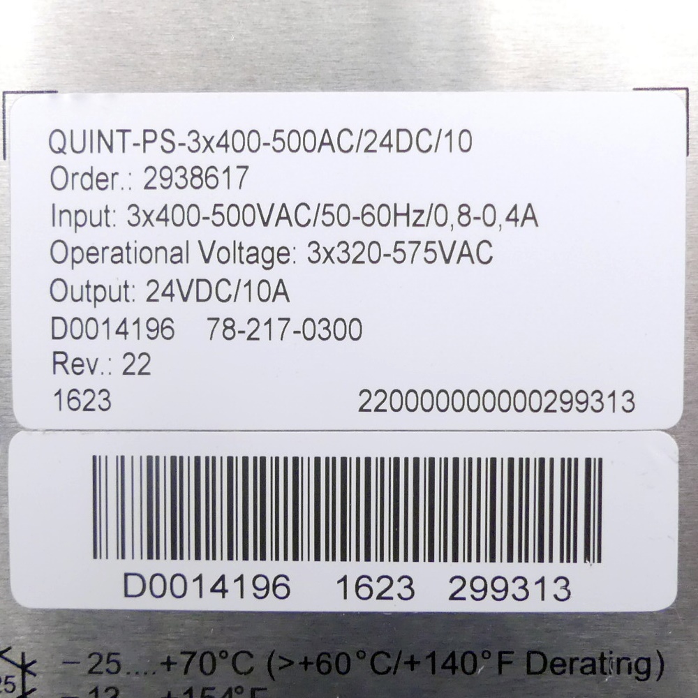 Power supply QUINT-PS-3x400-500AC/24DC/10 