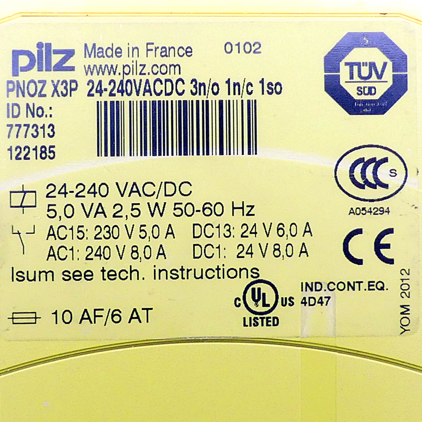 Sicherheitsschaltgerät PNOZ X3P 