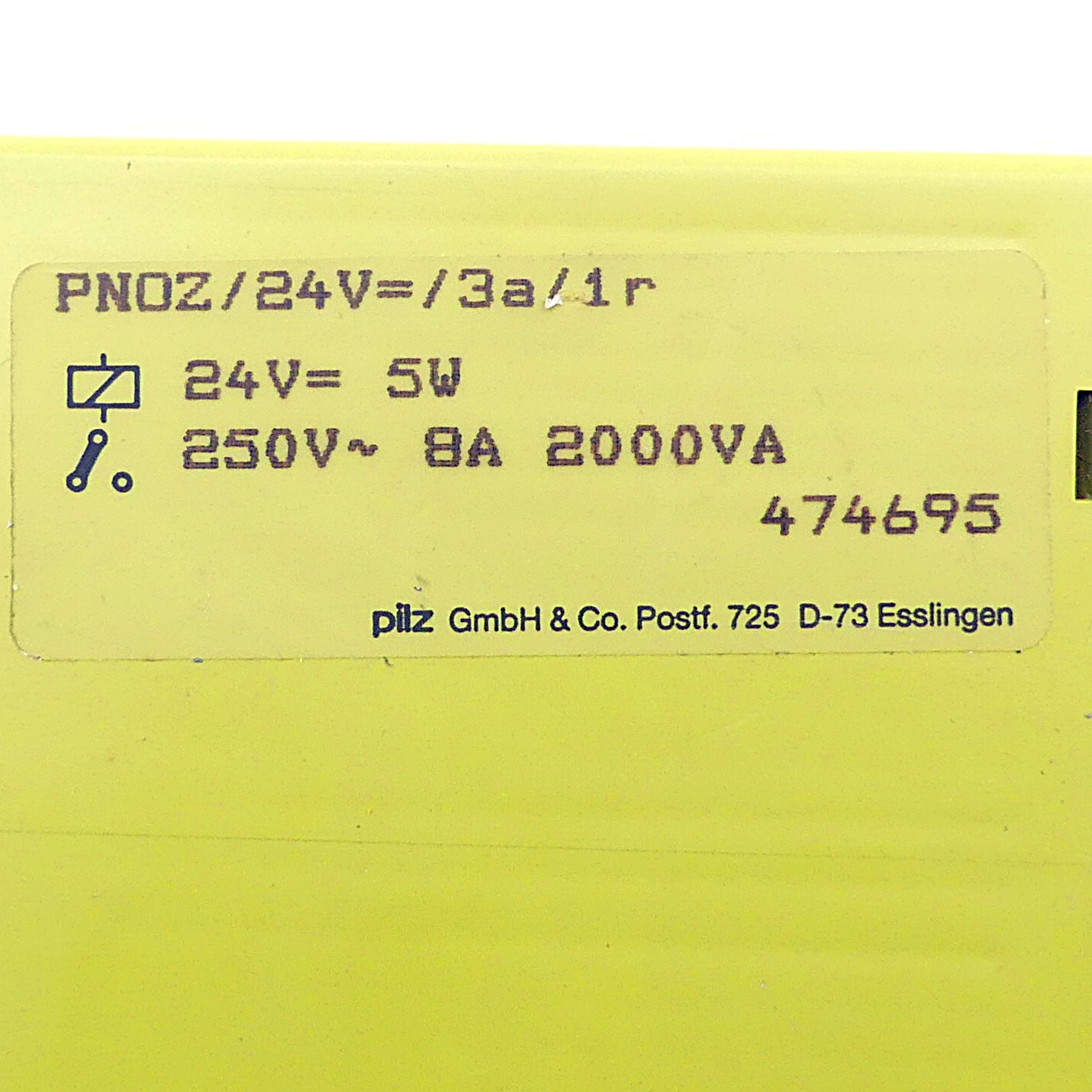 Safety Relay PNOZ 24VDC 3a 1r 