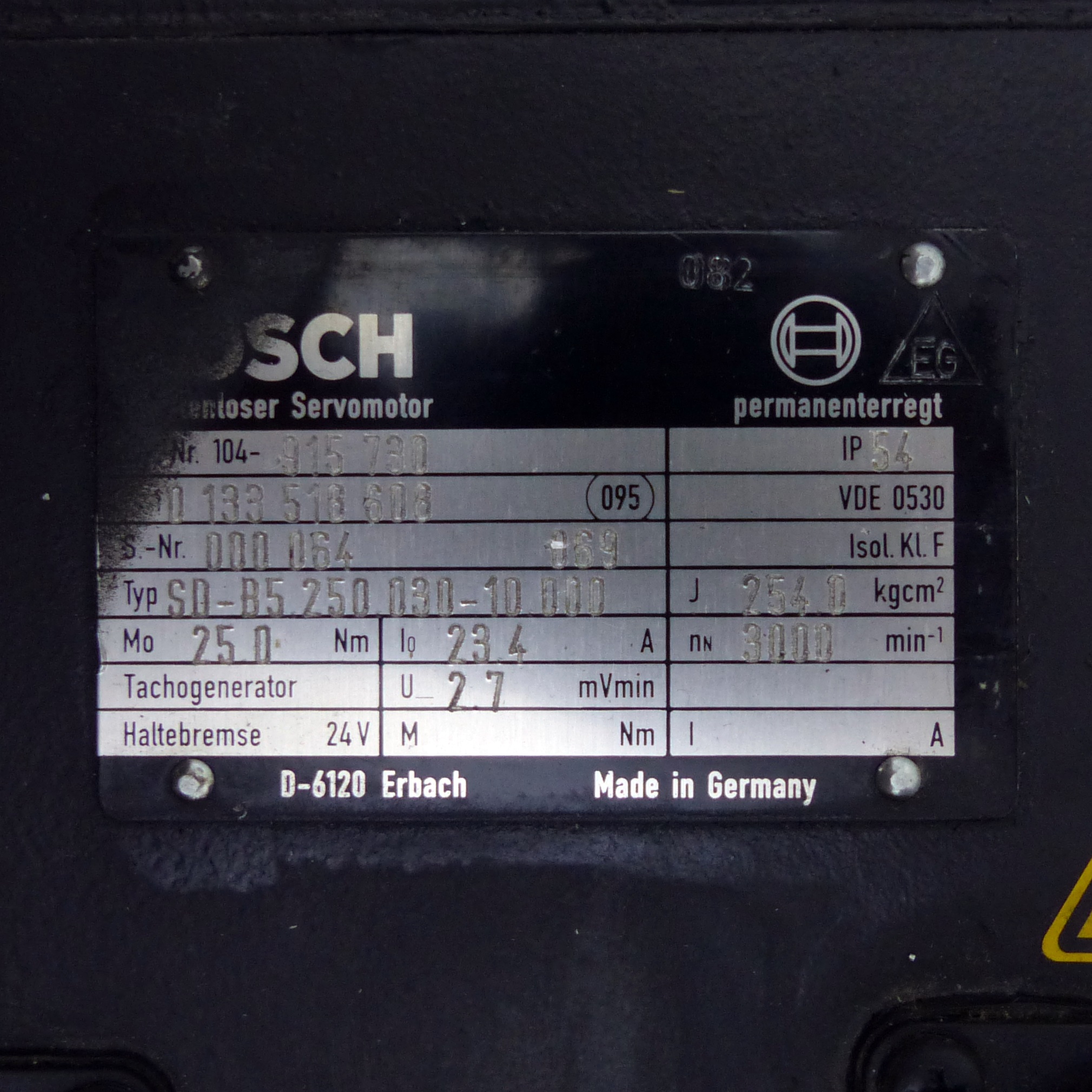 Servo Motor SD-B5 250 030 10 000