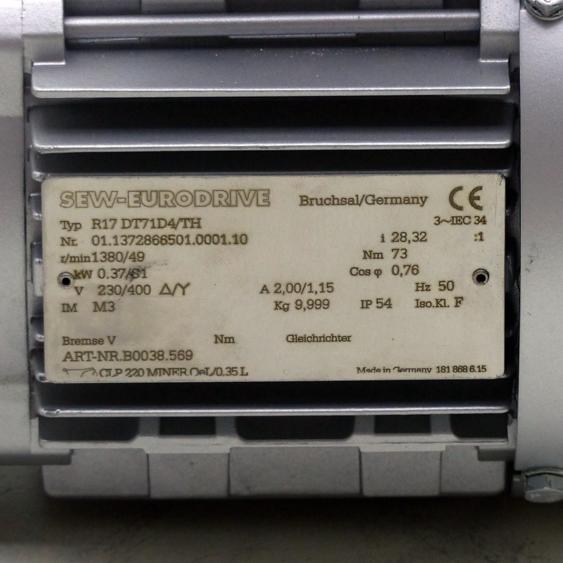 Getriebemotor 01.1372866501.0001.10