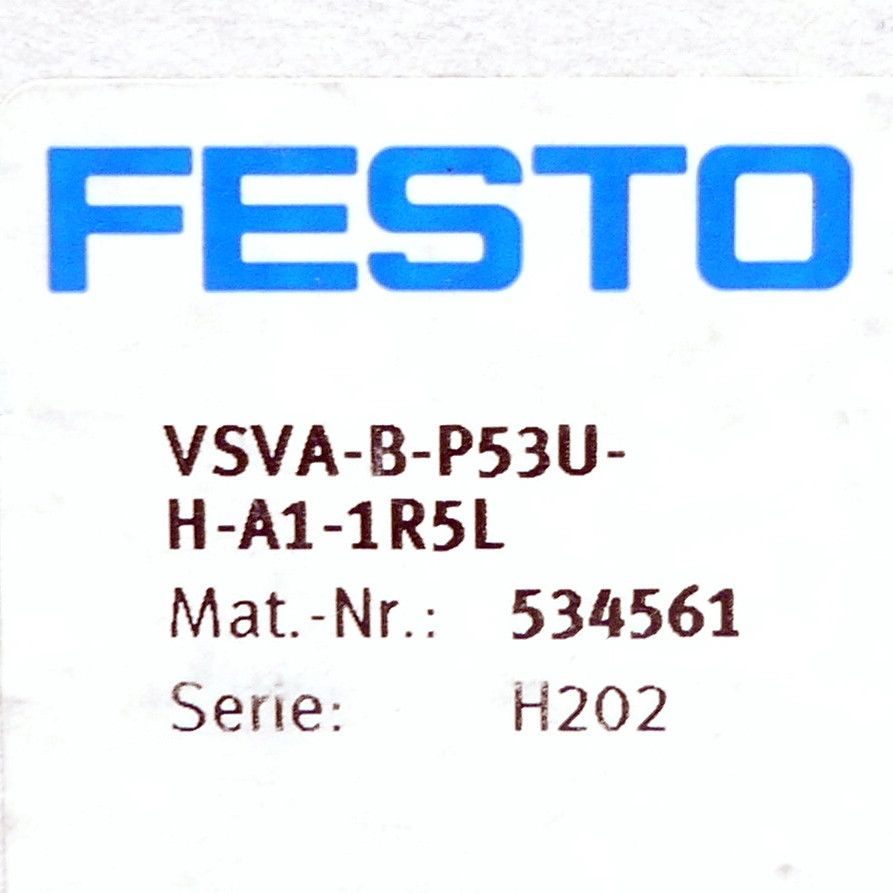 Solenoid valve VSVA-B-P53U-H-A1-1R5L 