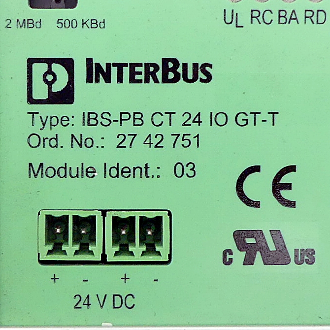 Interbus bus coupler 2742751 