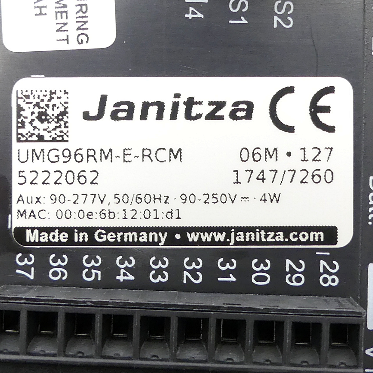 Multifunktionaler Netzanalysator UMG 96 RM-E 
