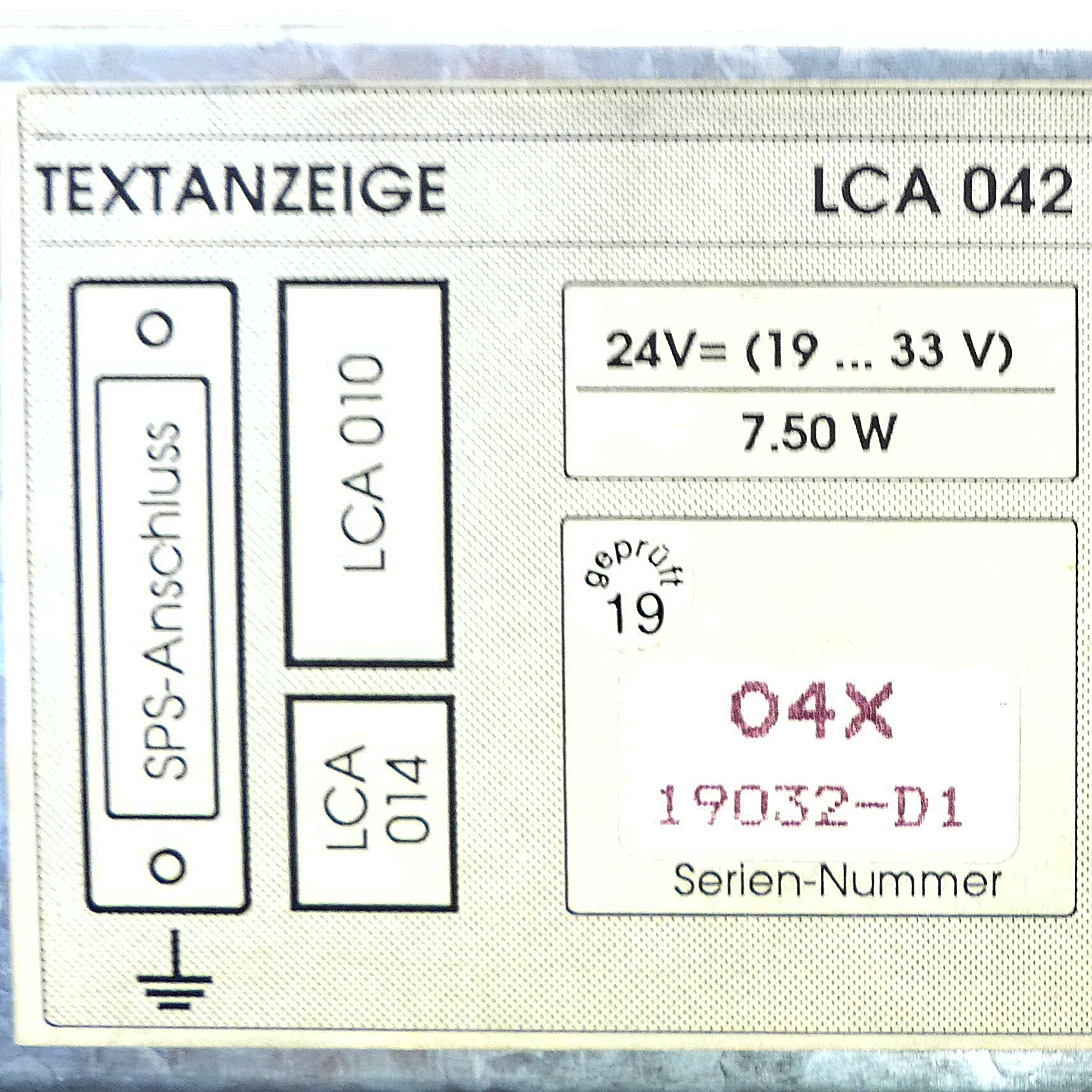 Textanzeige