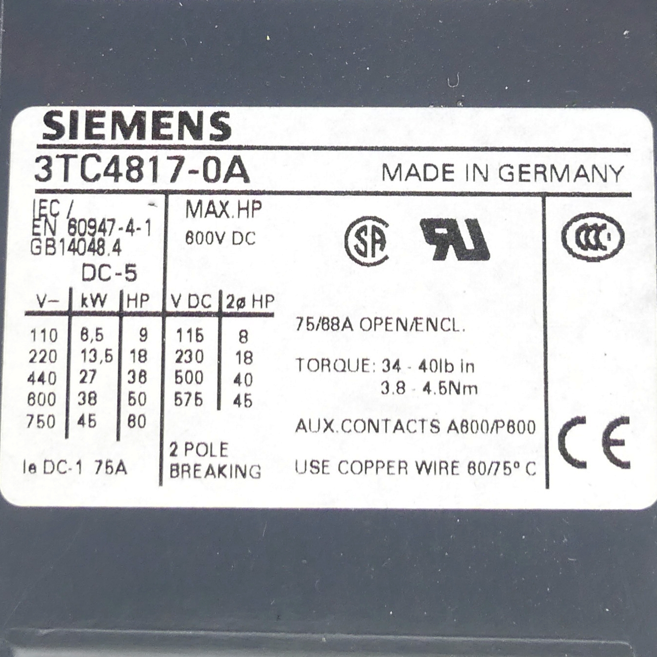 Schütz 3TC4817-0A 