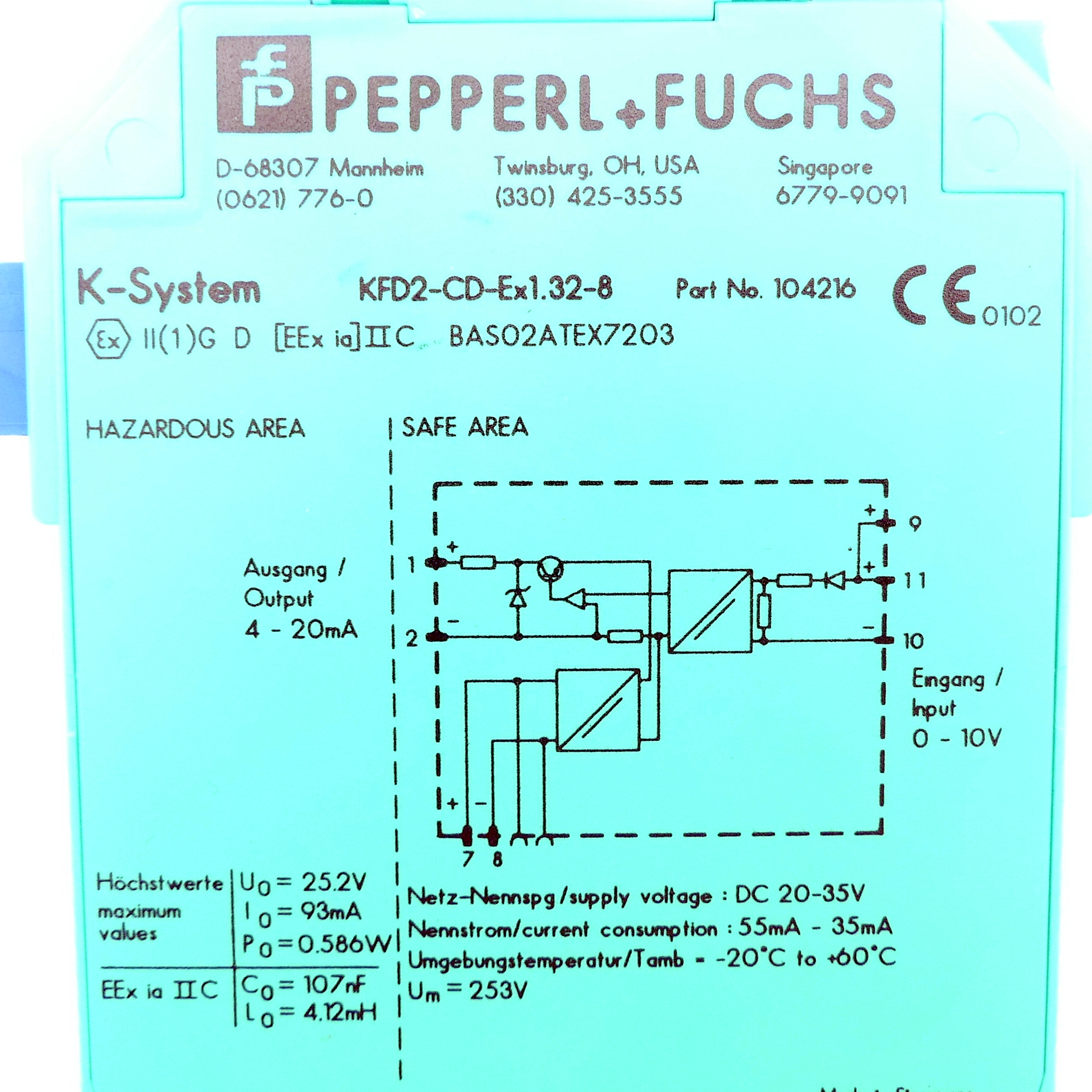 Stromausgangstreiber KFD2-CD-Ex1.32-8