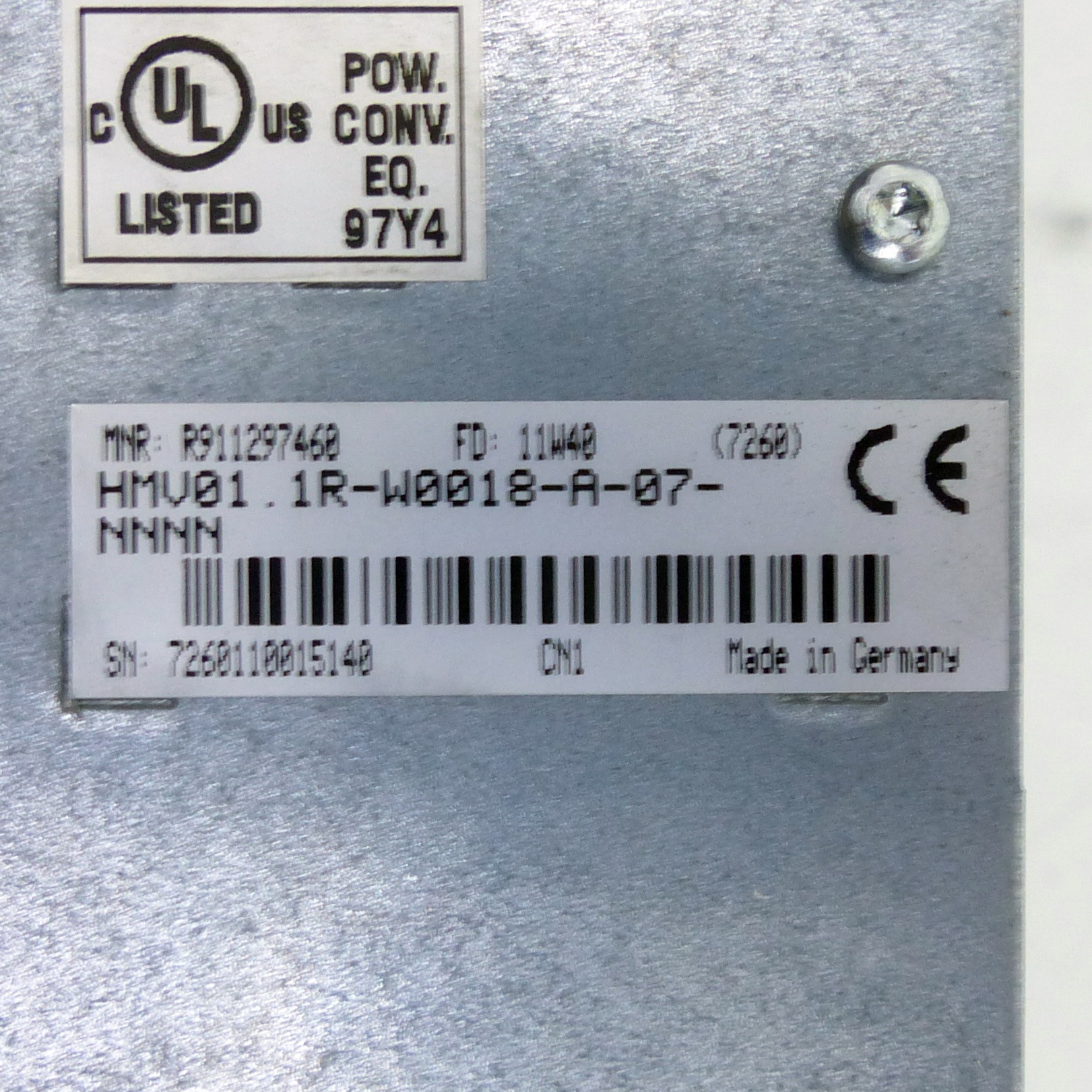 Servodrive HMV01.1R-W0018-A-07-NNNN 