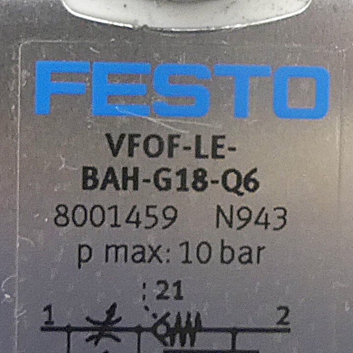 Drossel-Rückschlagventil VFOF-LE-BAH-G18-Q6