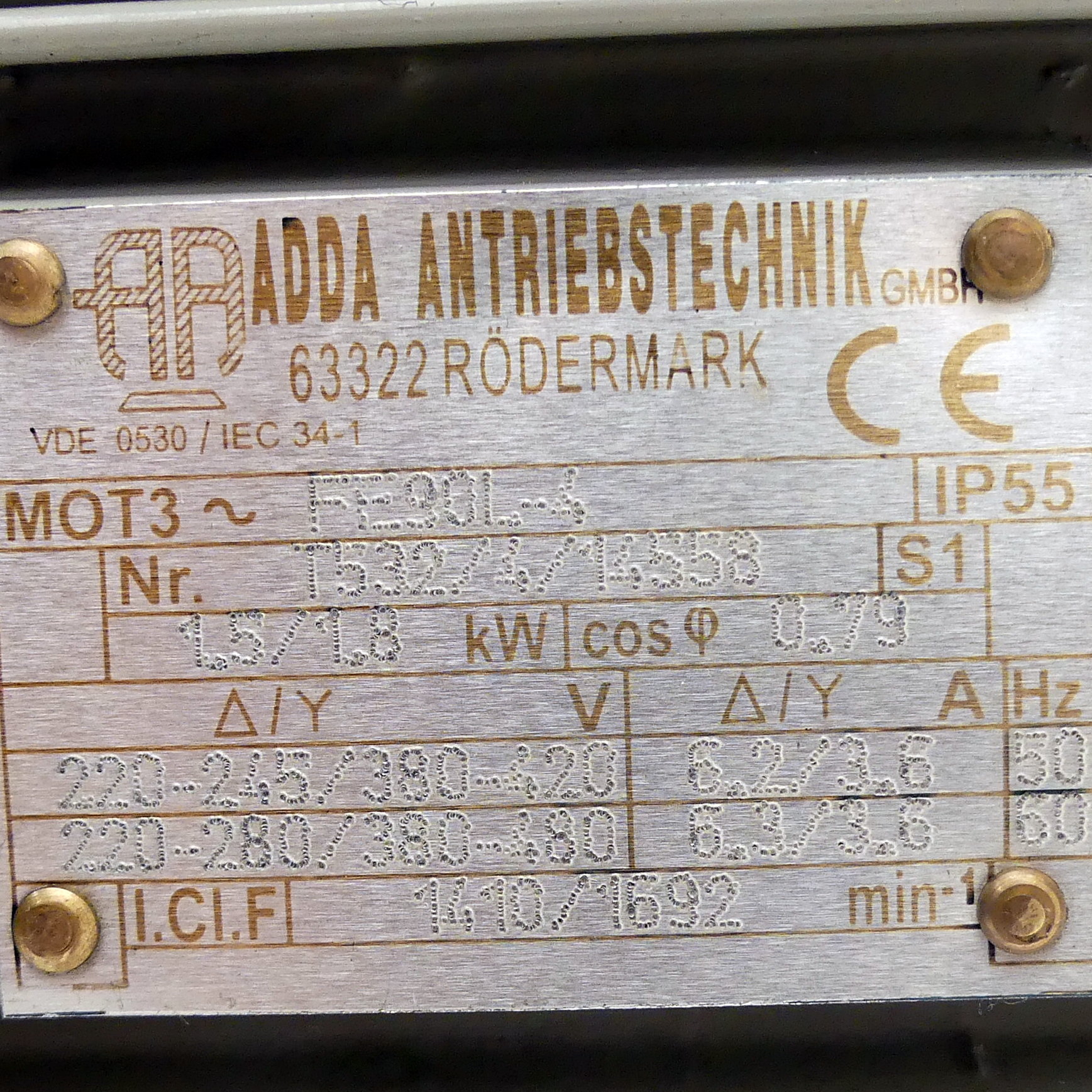 Three-phase motor FE90L-4