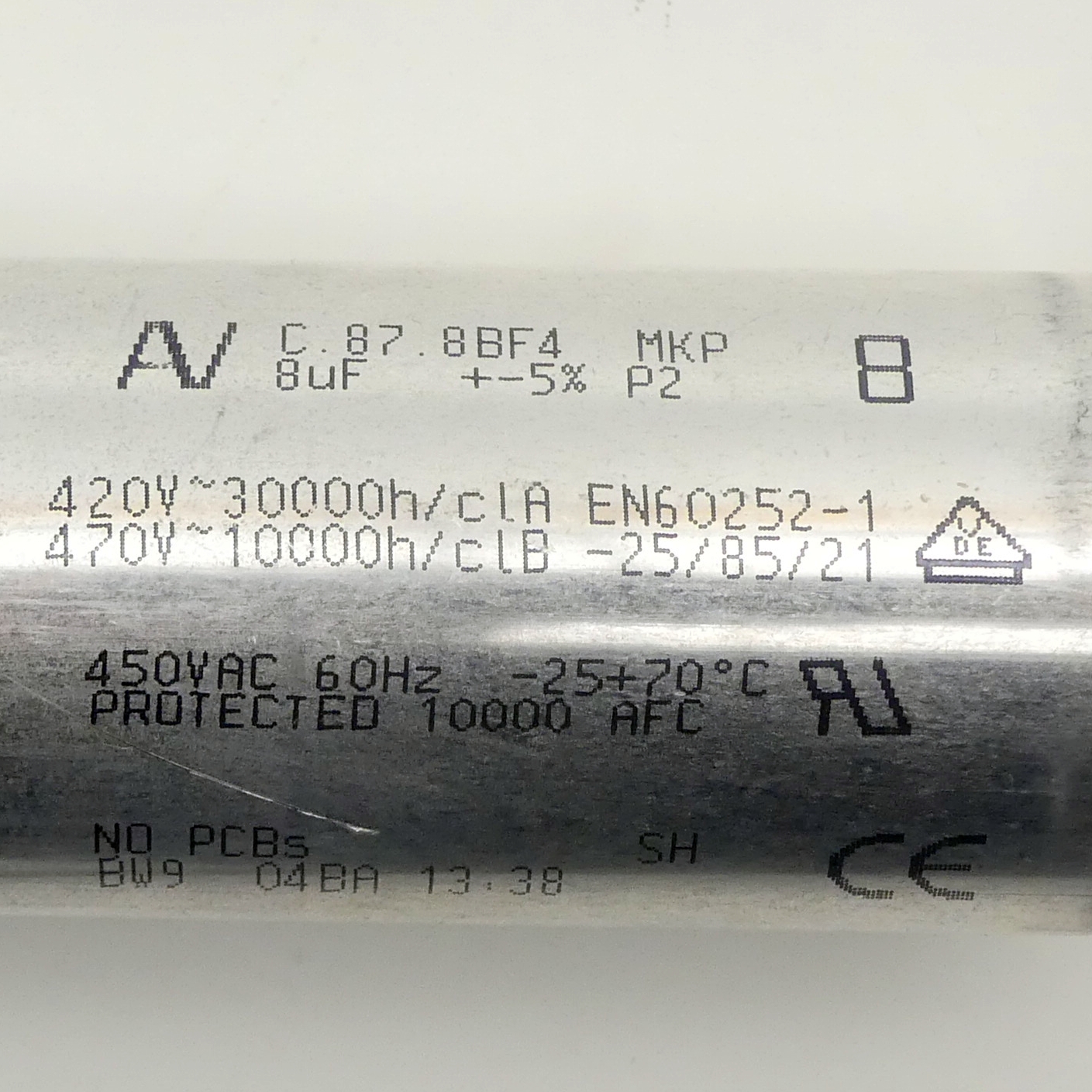 Kondensator 8µF 5% 470V Motor