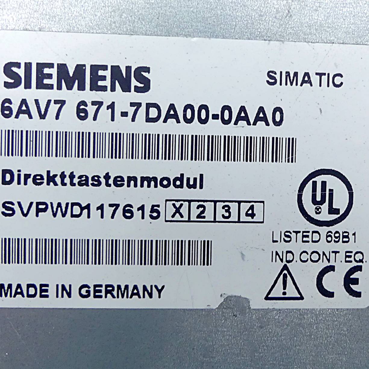 Direct key module 6AV7 671-7DA00-0AA0 