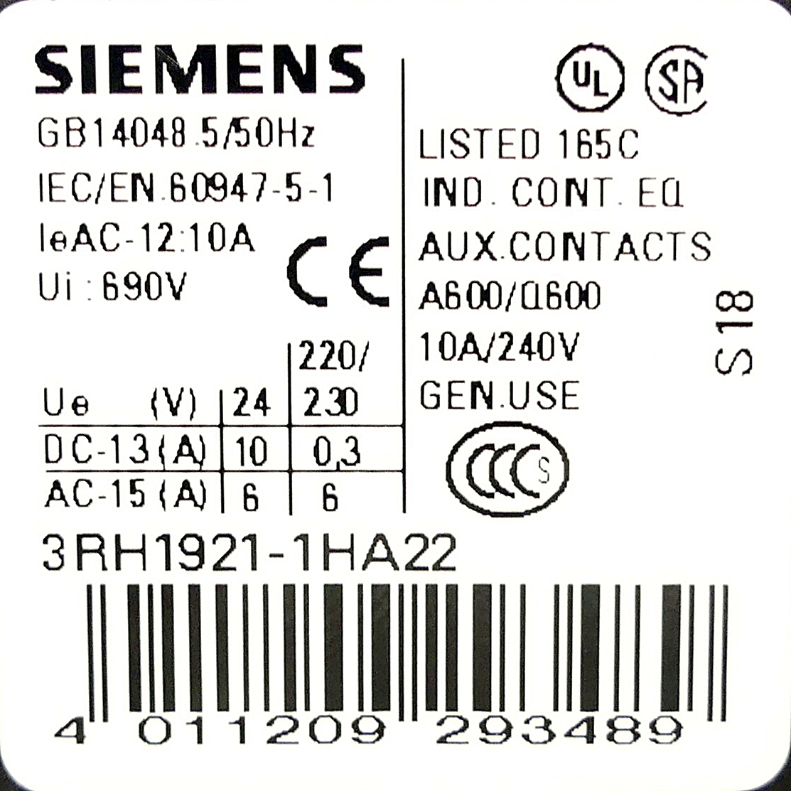 Auxiliary switch block 