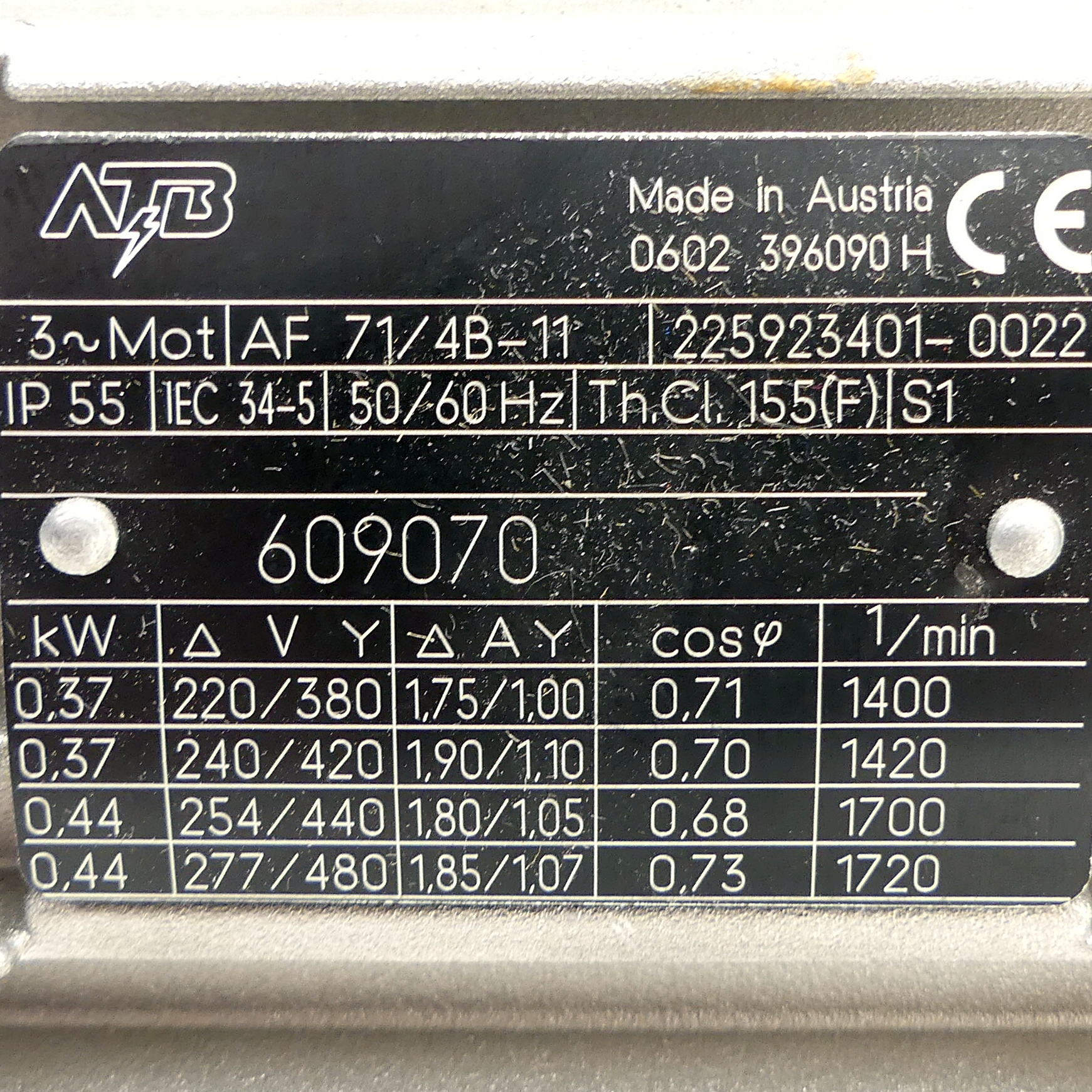Drehstrommotor AF 71/4B-11