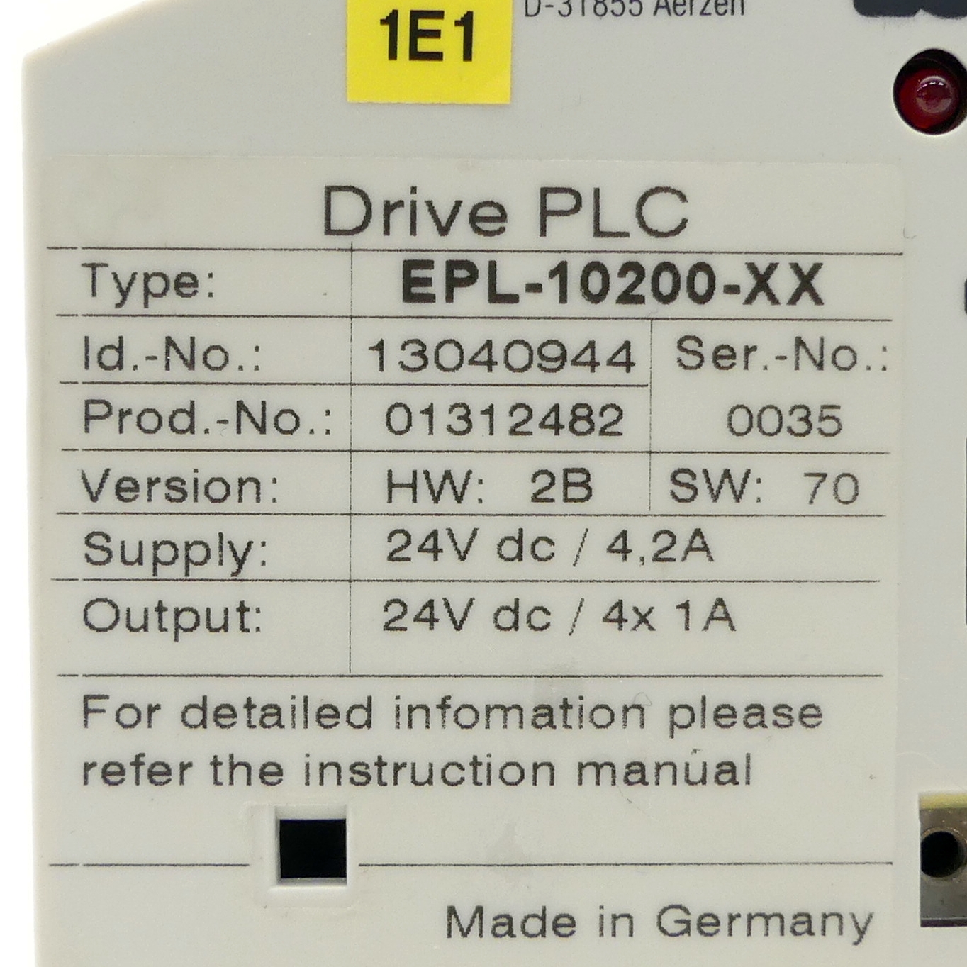 DRIVE PLC EPL-10200-XX
