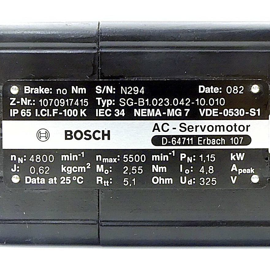 AC-Servomotor SG-B1.023.042-10.010 