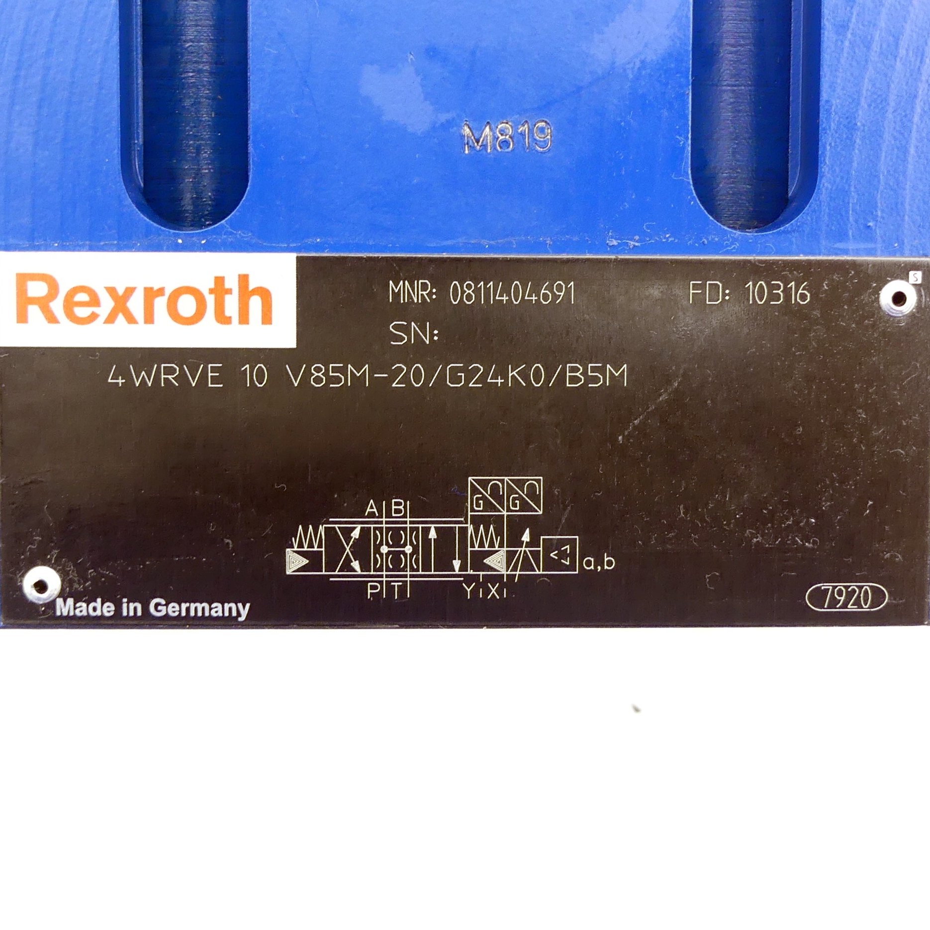 Proportional-Wegeventil 4WRVE 10 V85M-20/G24K0/B5M