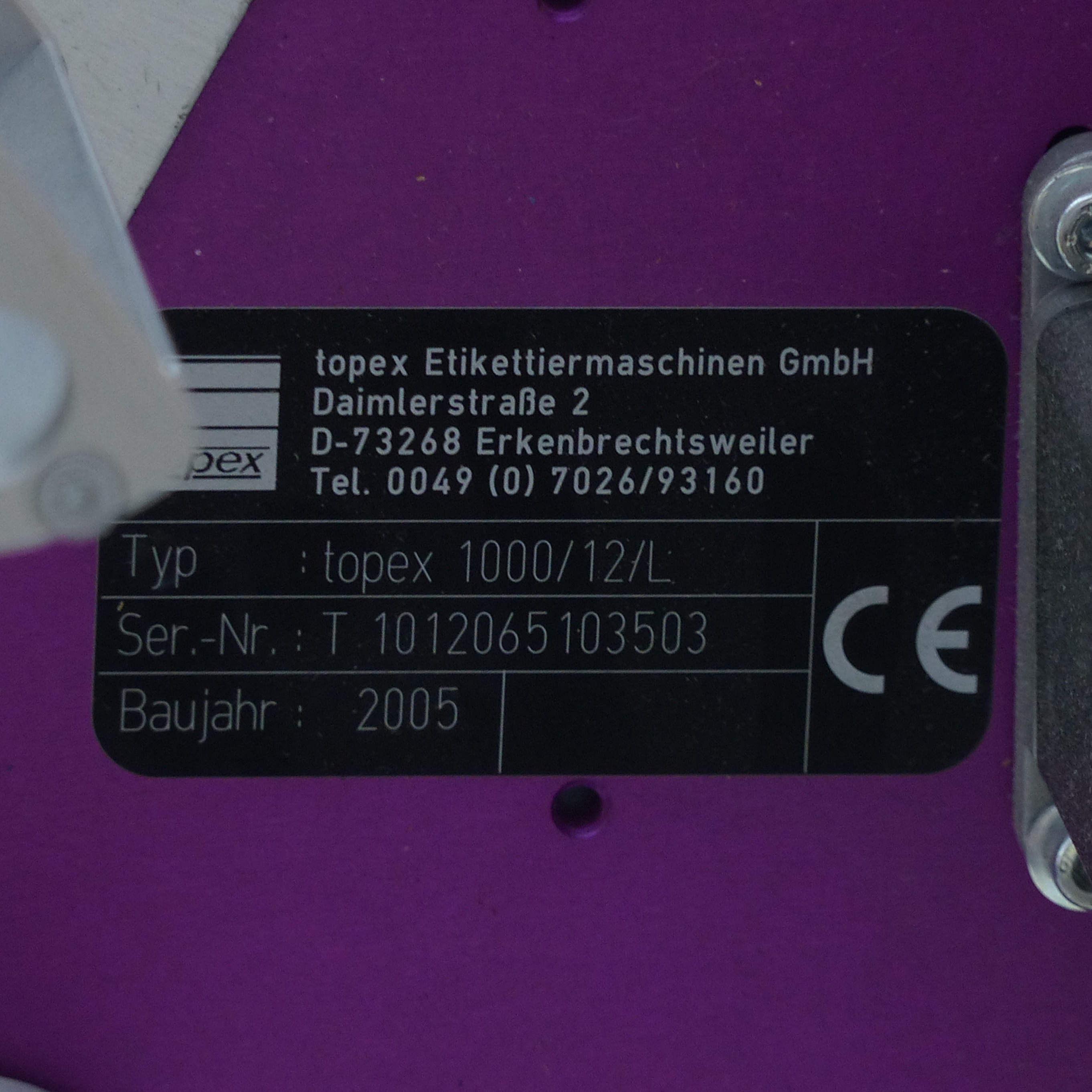 Thermo-Transfer Etikettiermaschine 